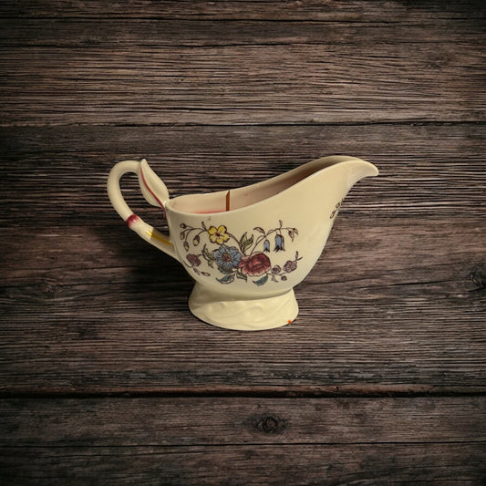 Honeysuckle Dreams Repurposed Ceramic Gravy Boat Candle 10fl oz