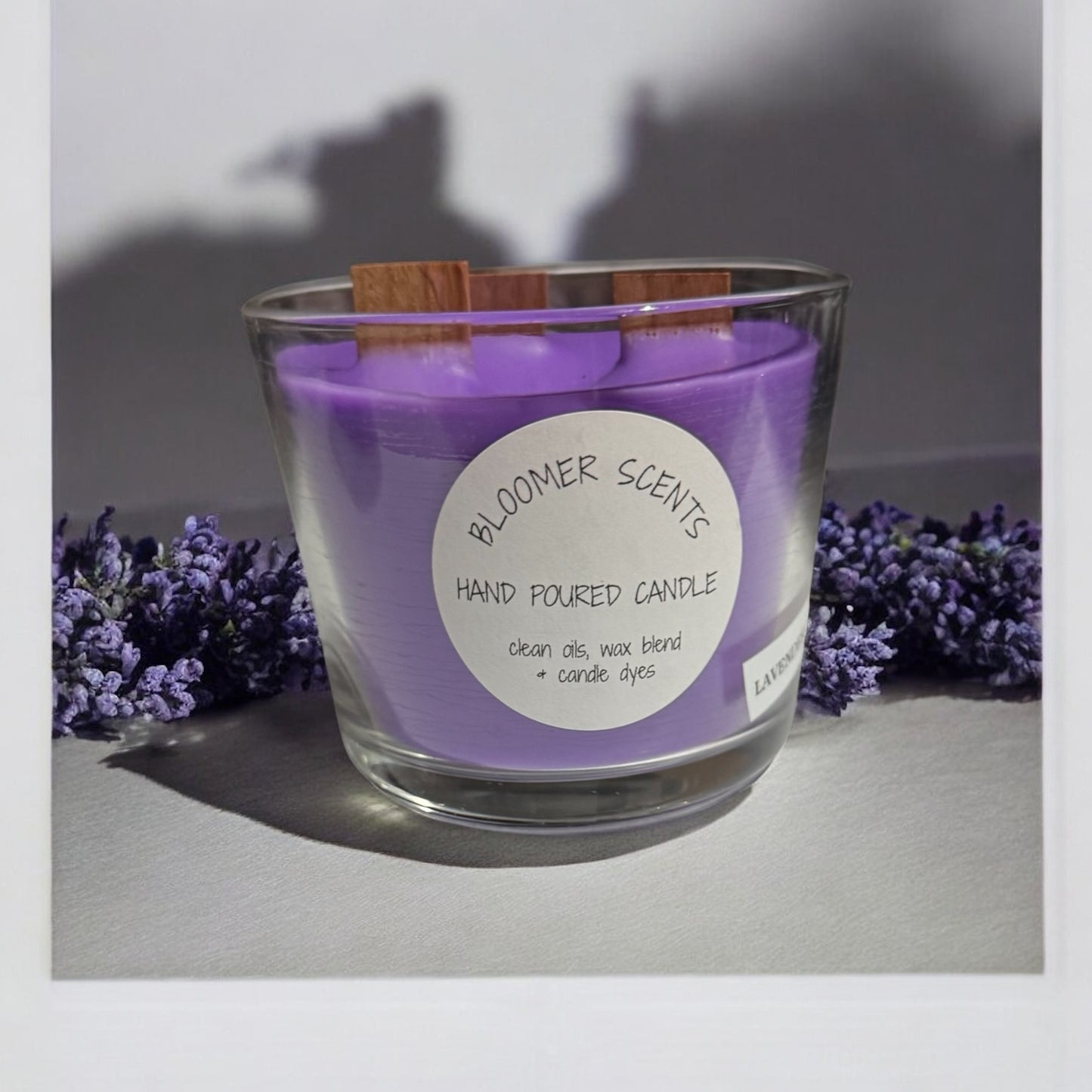Lavender Oasis Candle 10fl oz Repurposed Glass Cup