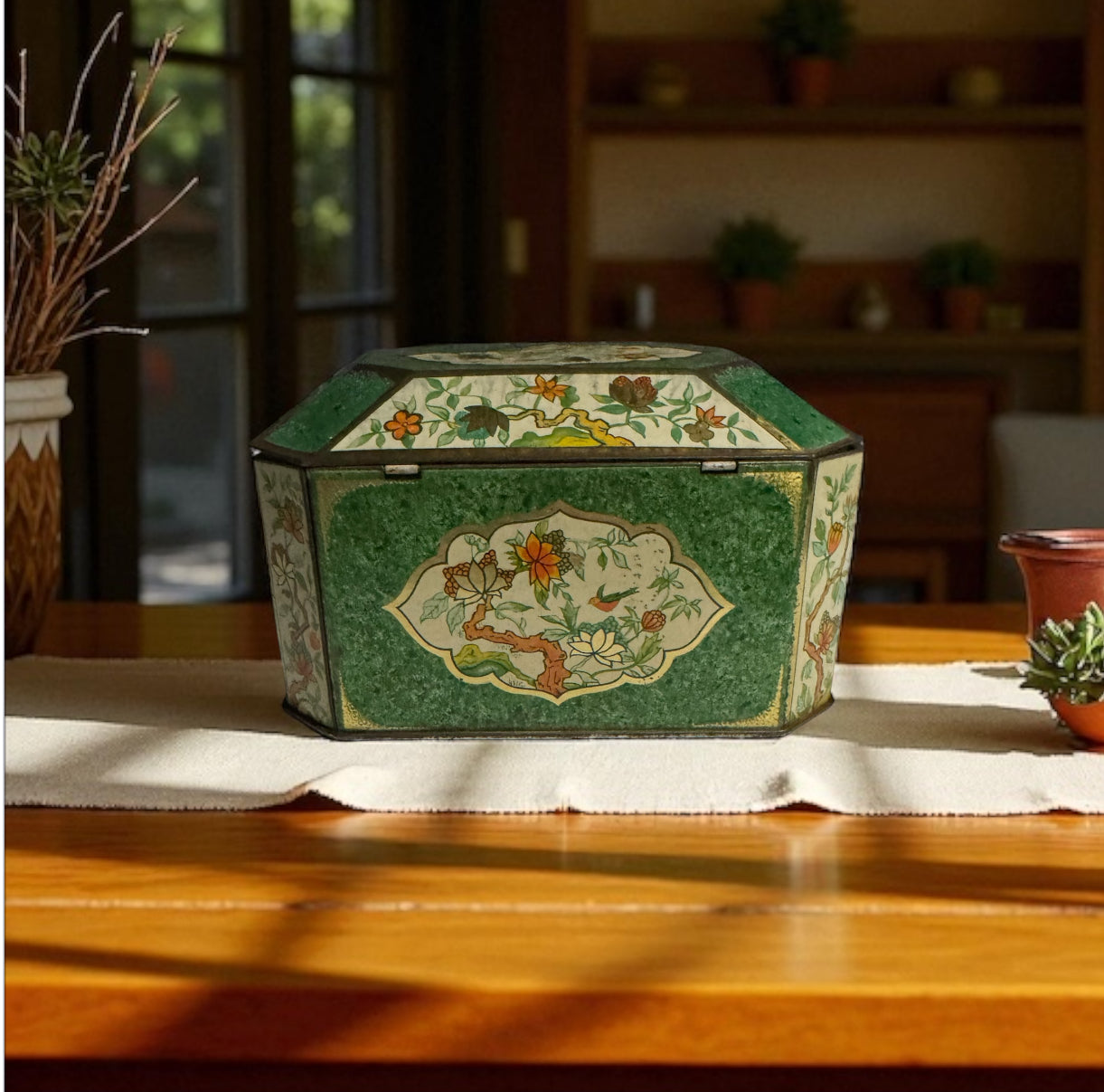 Leather Candle 33fl oz Repurposed Rare Vintage Tin