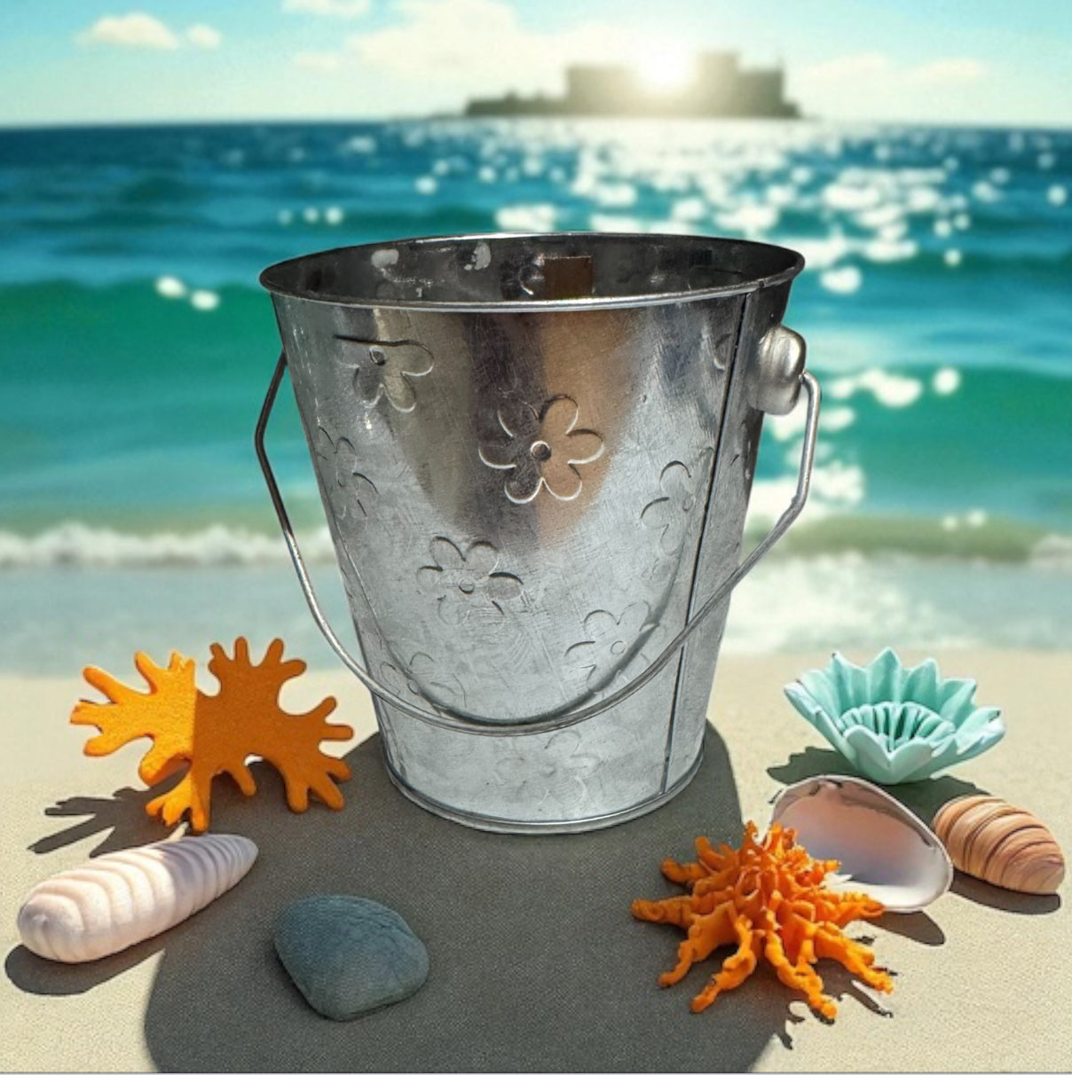 Atlantis 12fl oz Repurposed Flower Tin Vessel