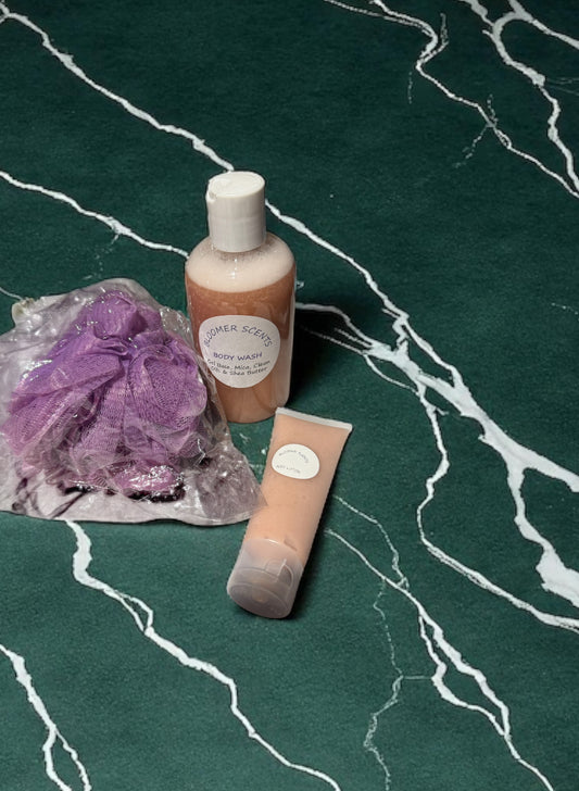 Body Lotion 4fl oz (2 & Body Scrubber)