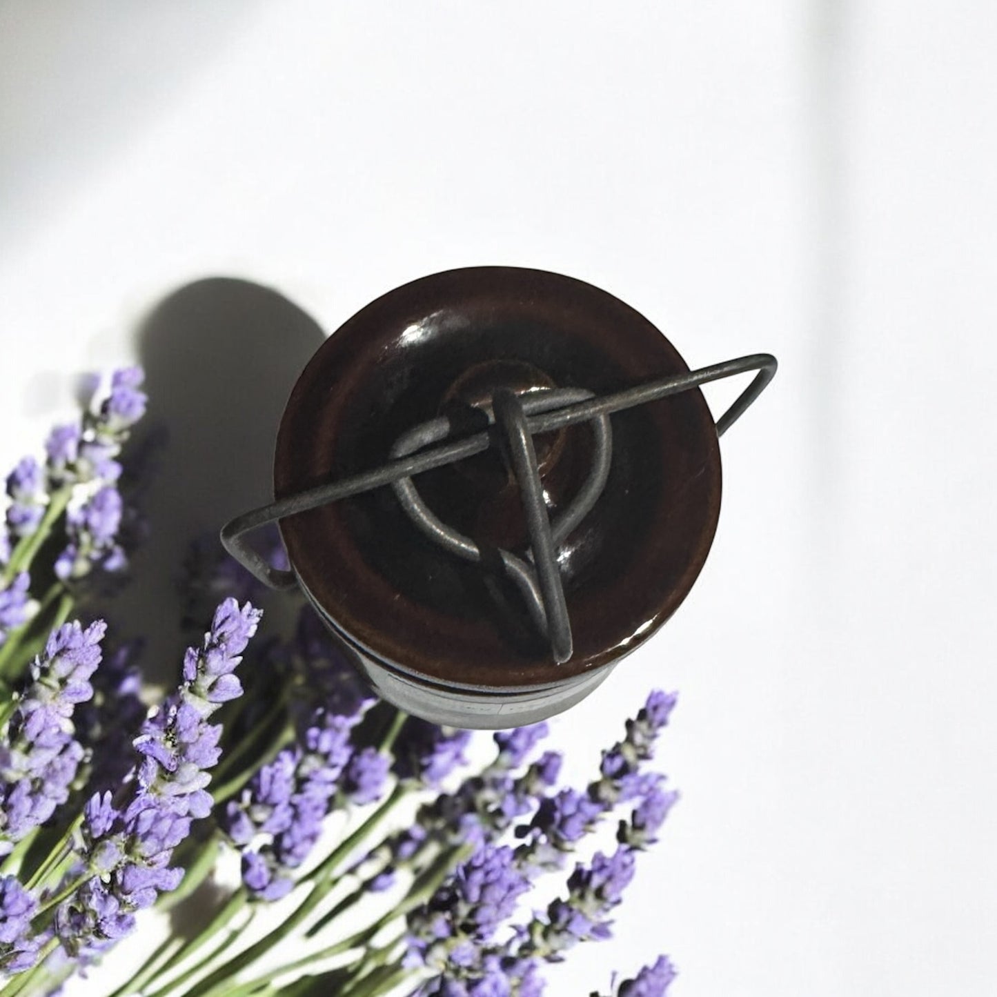 Lavender Oasis Repurposed Mini Cheese Crock 6fl oz Candle