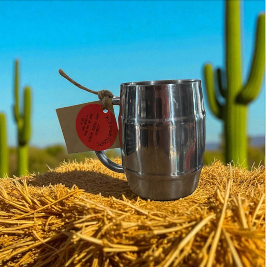 Cowboy 10fl oz Repurposed Stainless Steel Barrel Mug Candle