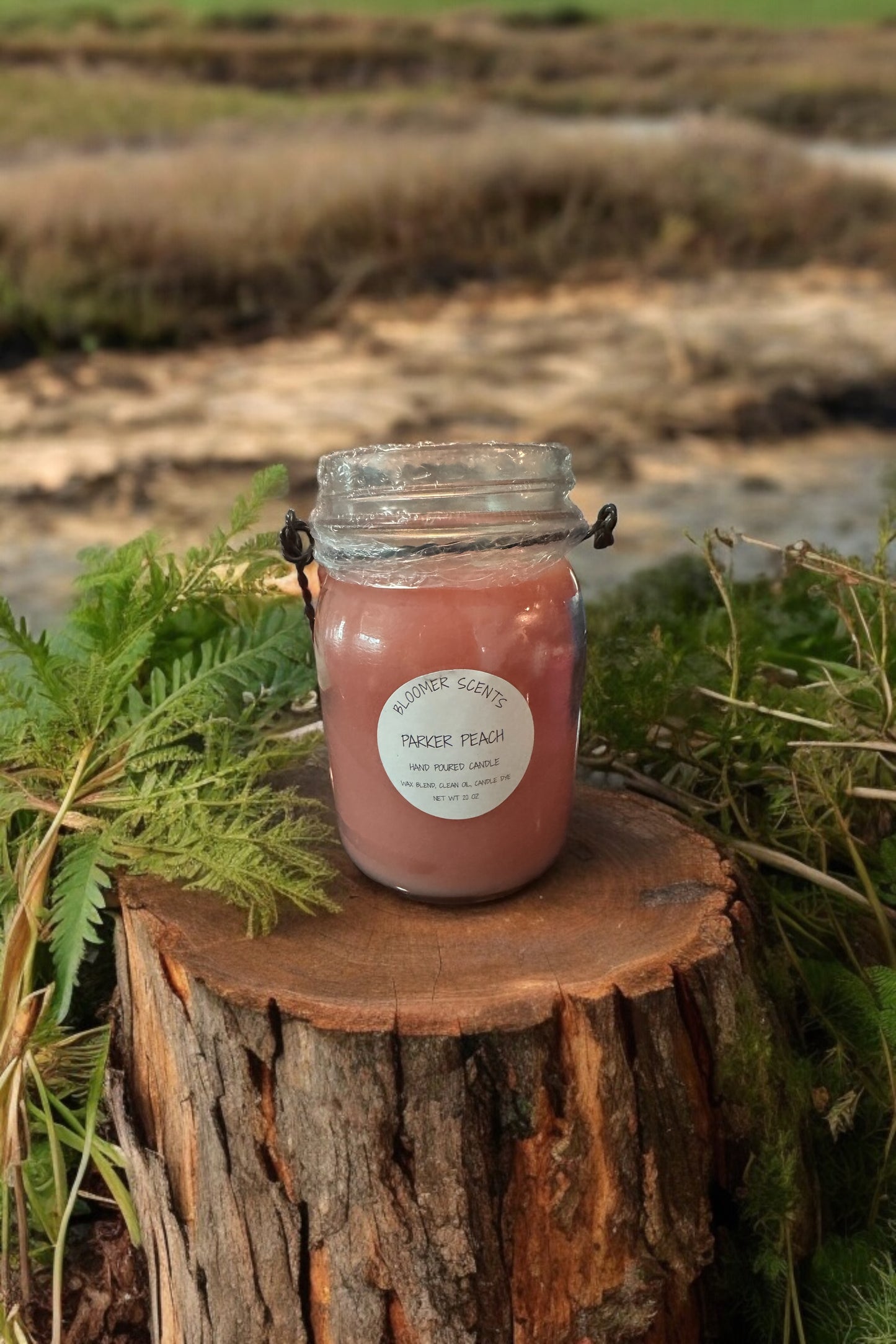 Parker Peach Repurposed Vintage Canning Jar Candle 20fl oz