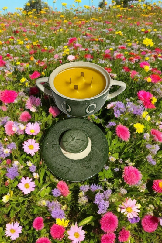 Sunshine Candle Repurposed Rare Vintage Bowl w/Lid 6fl oz