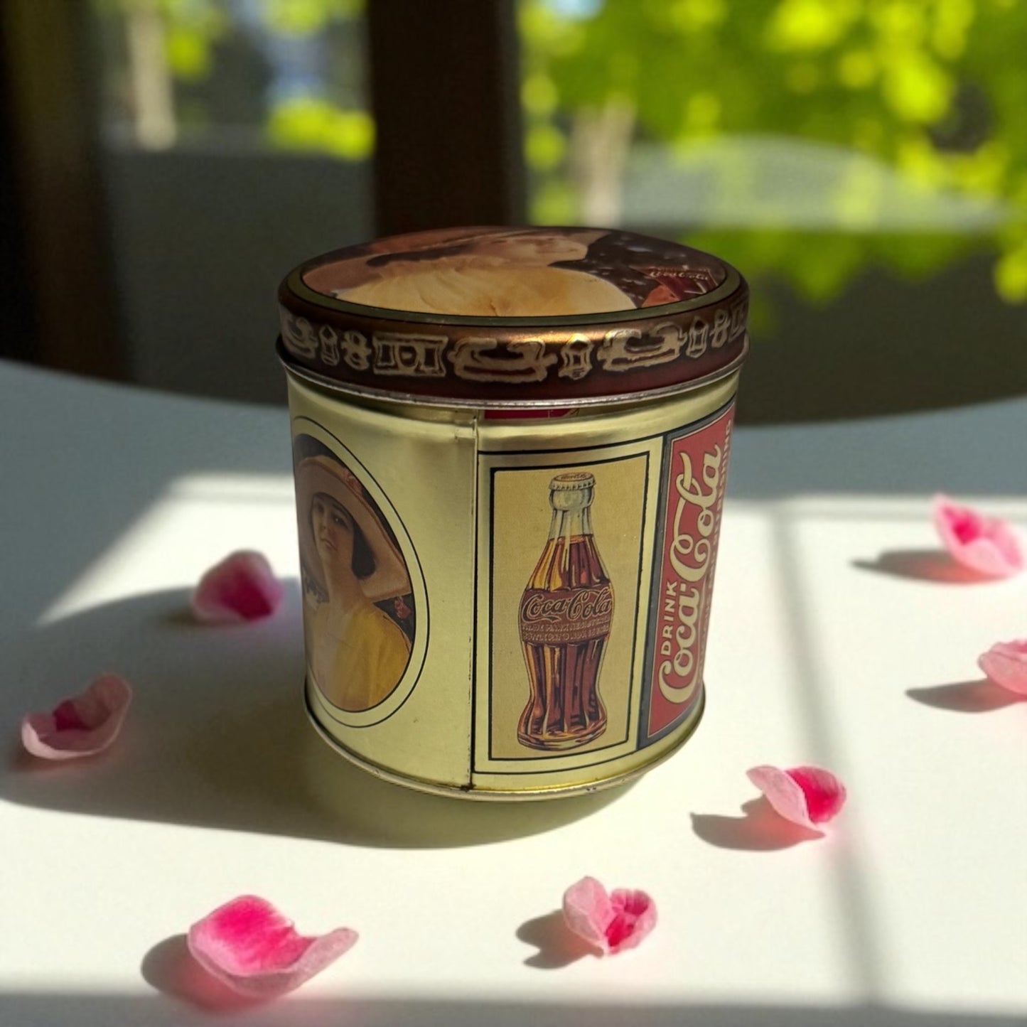 Honeysuckle Dreams Candle Repurposed Vintage Coke Tin 8fl oz