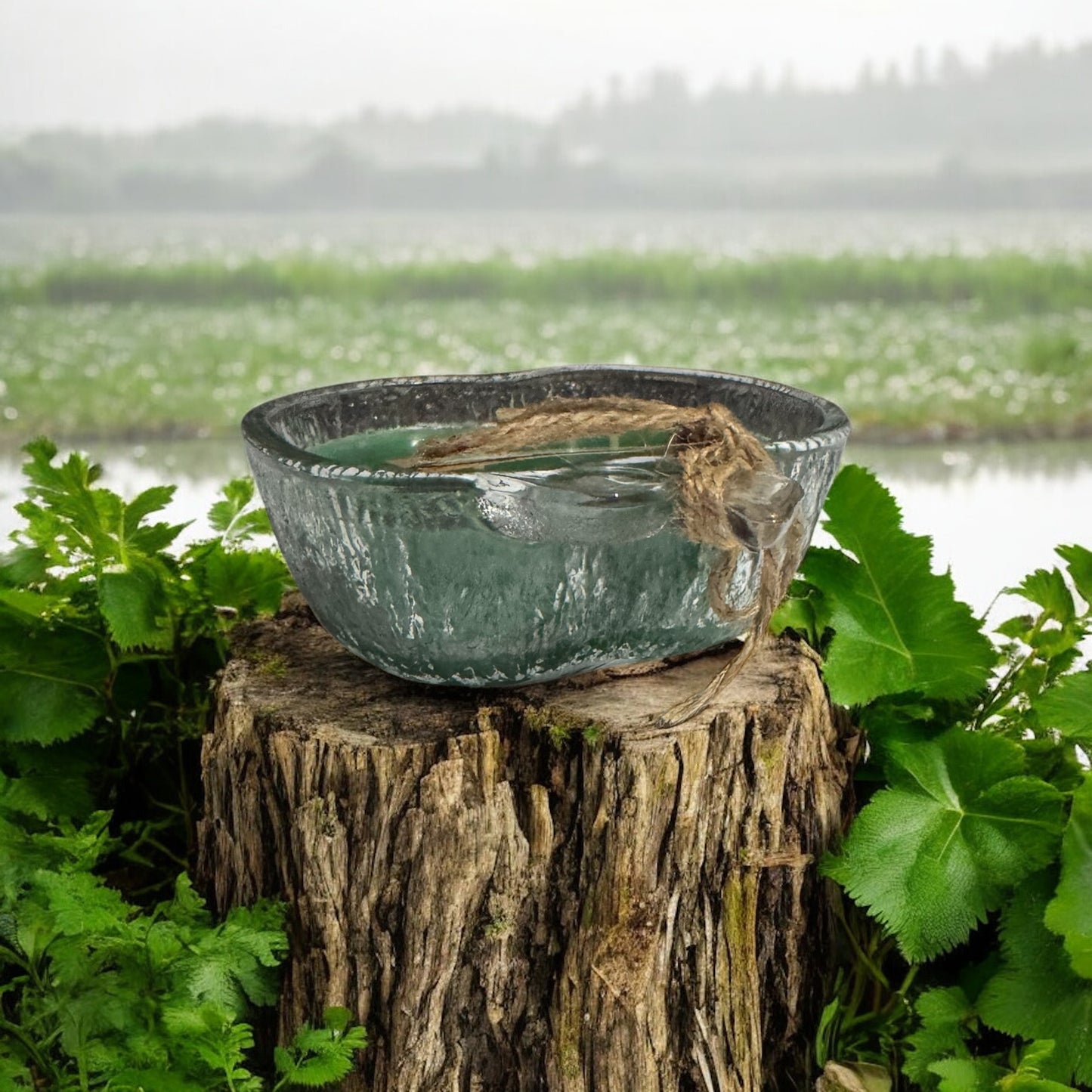 Oakmoss & Amber Repurposed Apple Crystal Candle 12fl oz