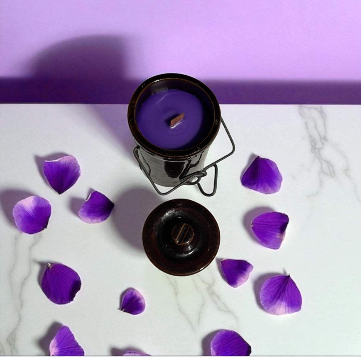 Violet Eclipse 8fl oz Repurposed Vintage Cheese Crock