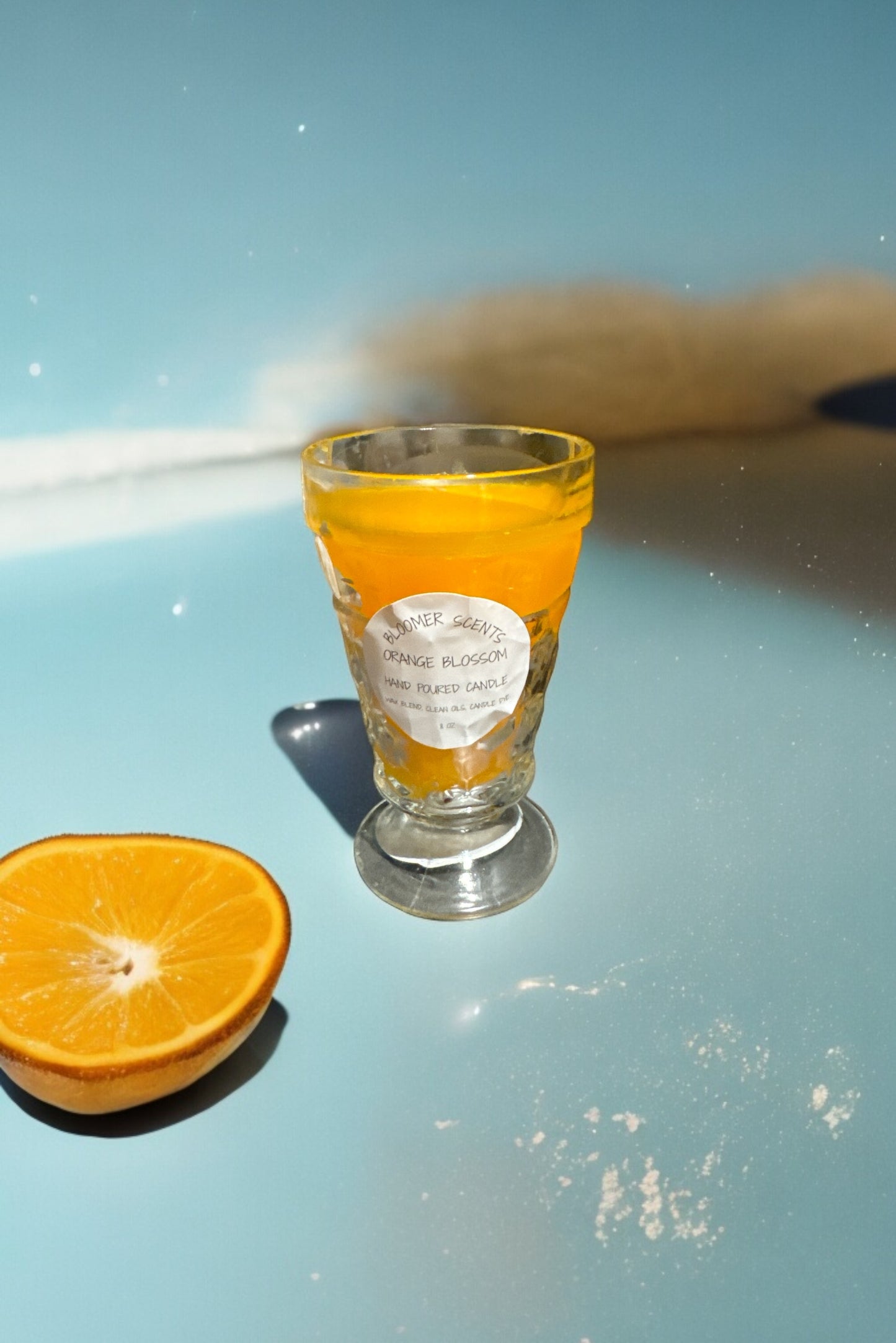 Orange Blossom Repurposed Glass Candle 8fl oz
