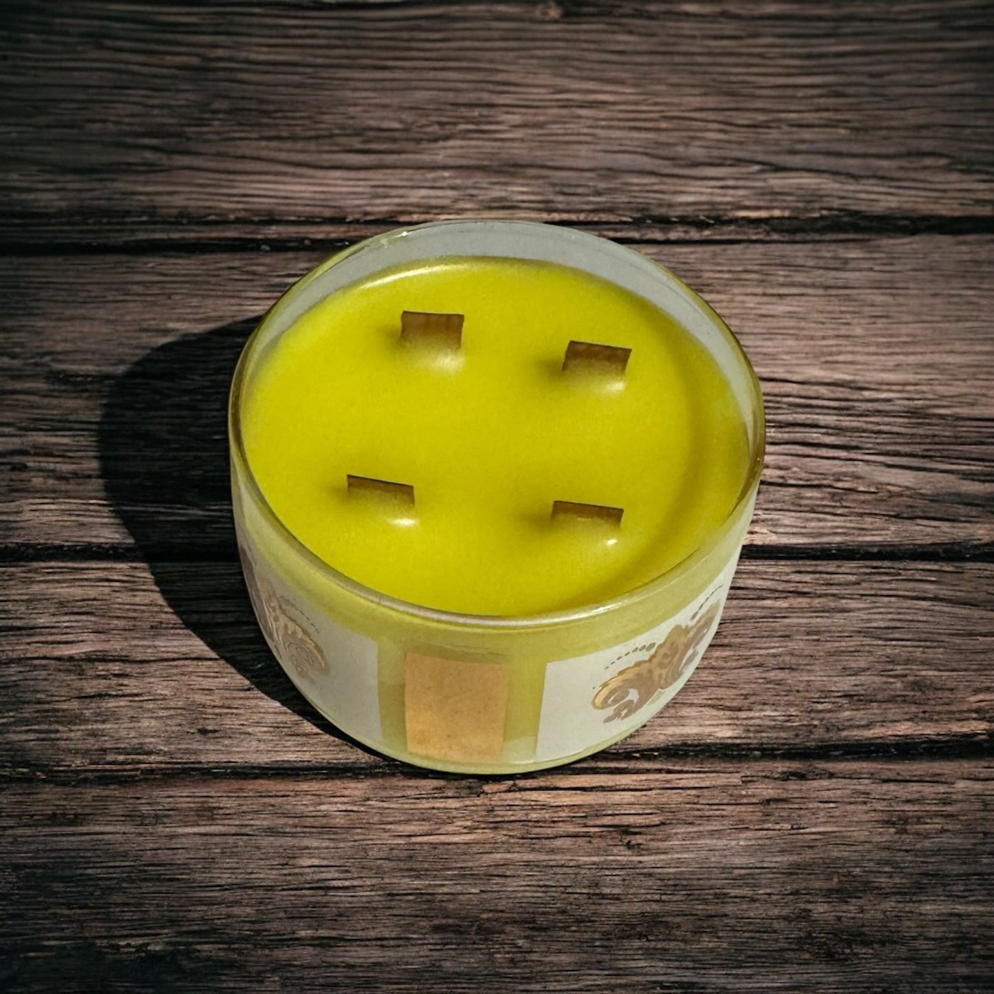 Lemon Spritz Candle Repurposed Vintage Festive Vessel 10fl oz