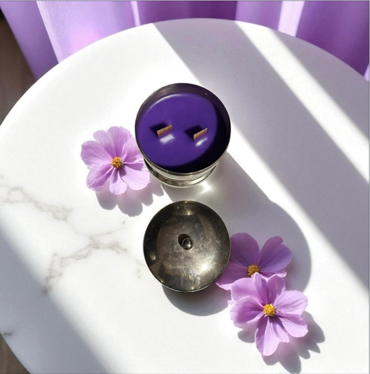 Violet Eclipse 12fl oz Repurposed Vintage Stainless Steel Container