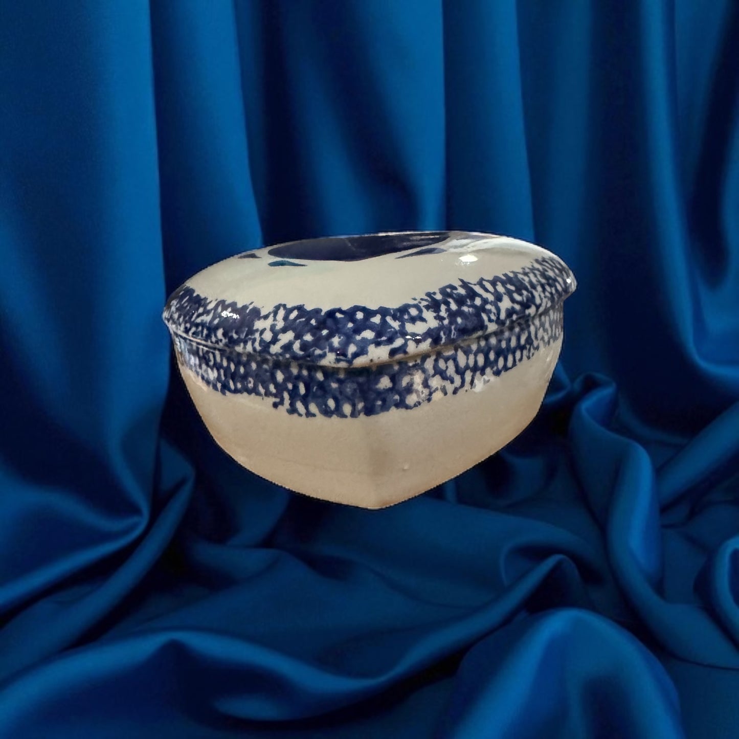 Nights on the Nile Candle Repurposed Vintage Rare Heart Shaped Pottery 22fl oz
