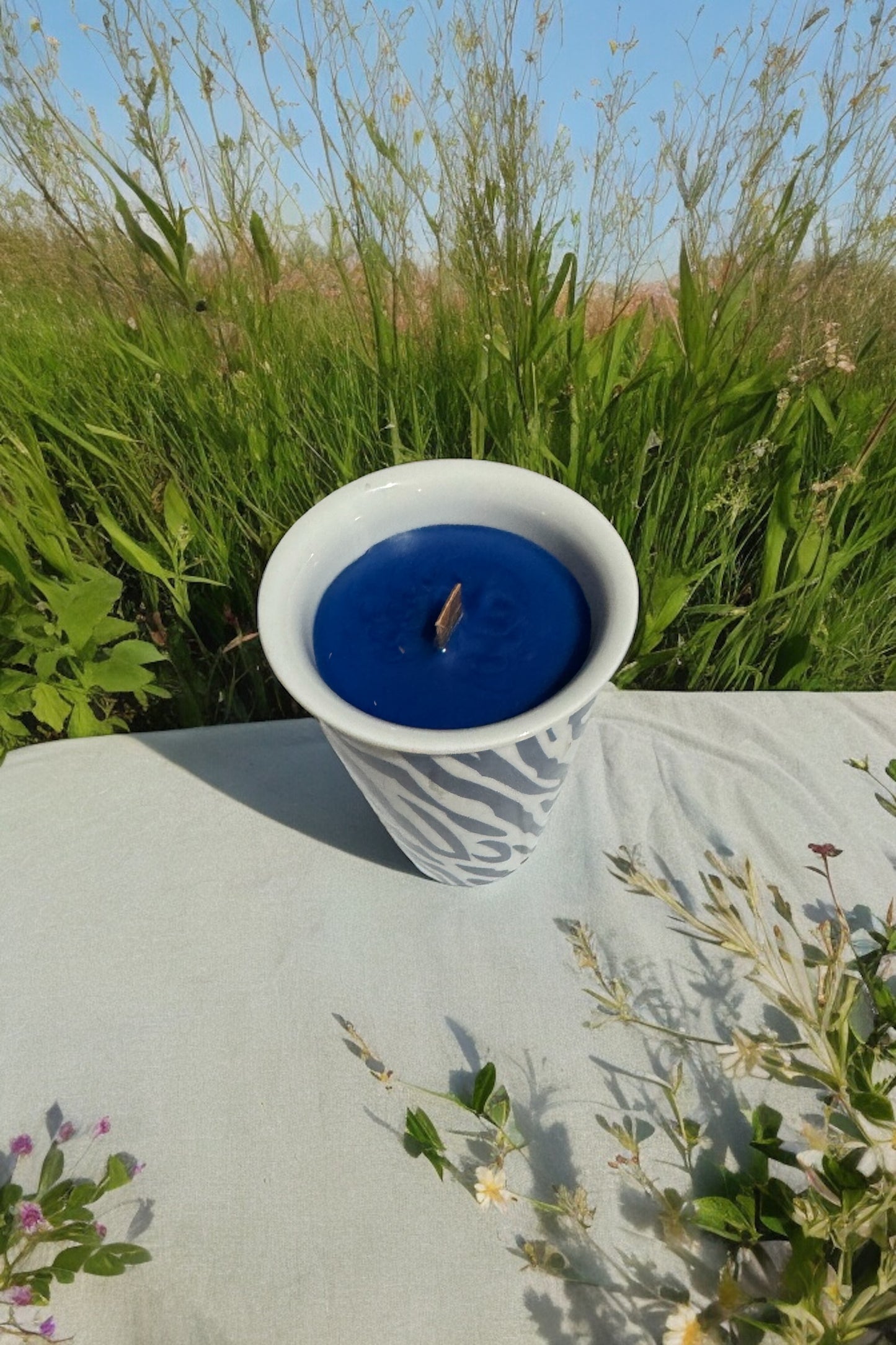 Texas Bluebonnet’s Repurposed Tall Mug Candle 16fl oz