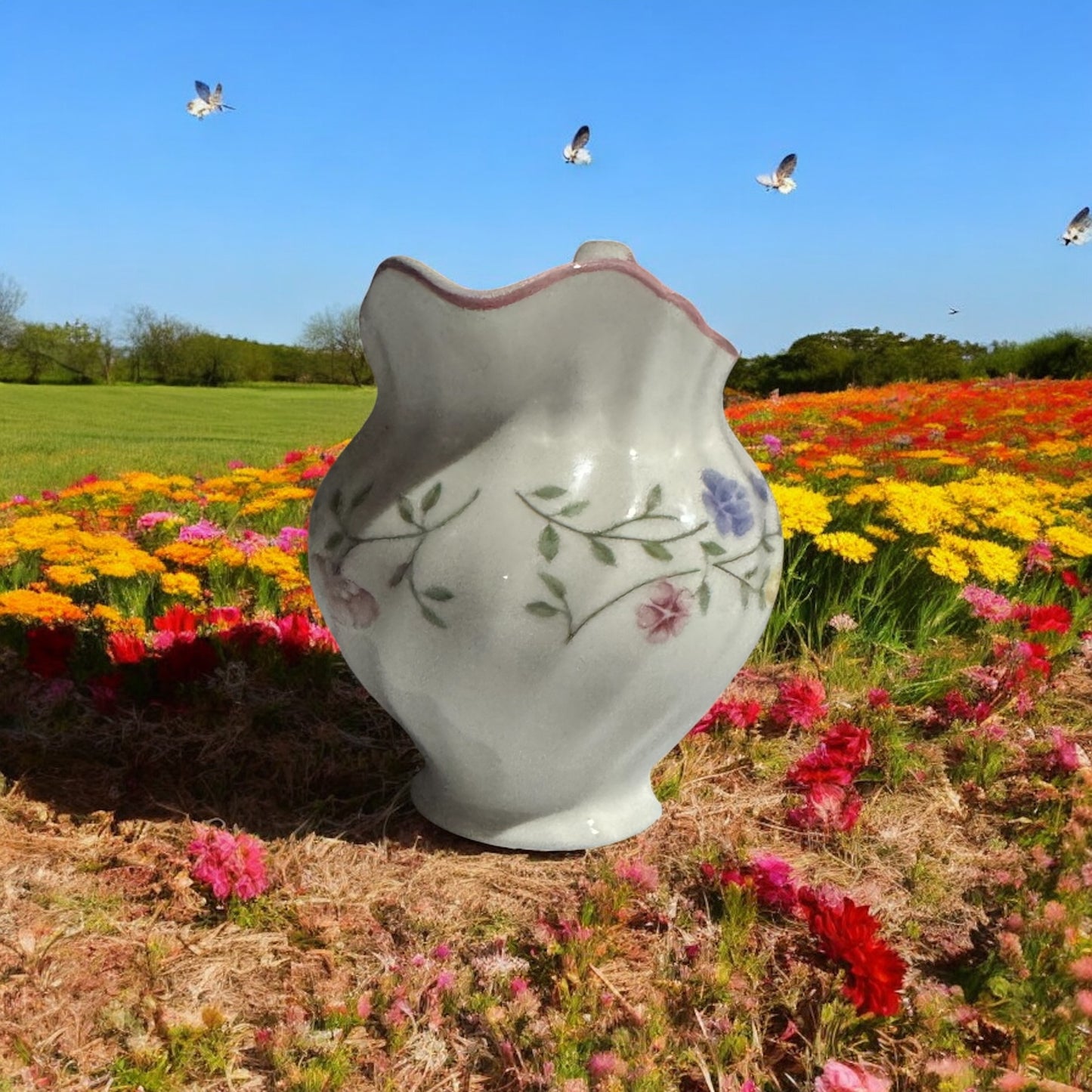 Loves Spell Repurposed Mini Ceramic Vintage Pitcher 6fl oz