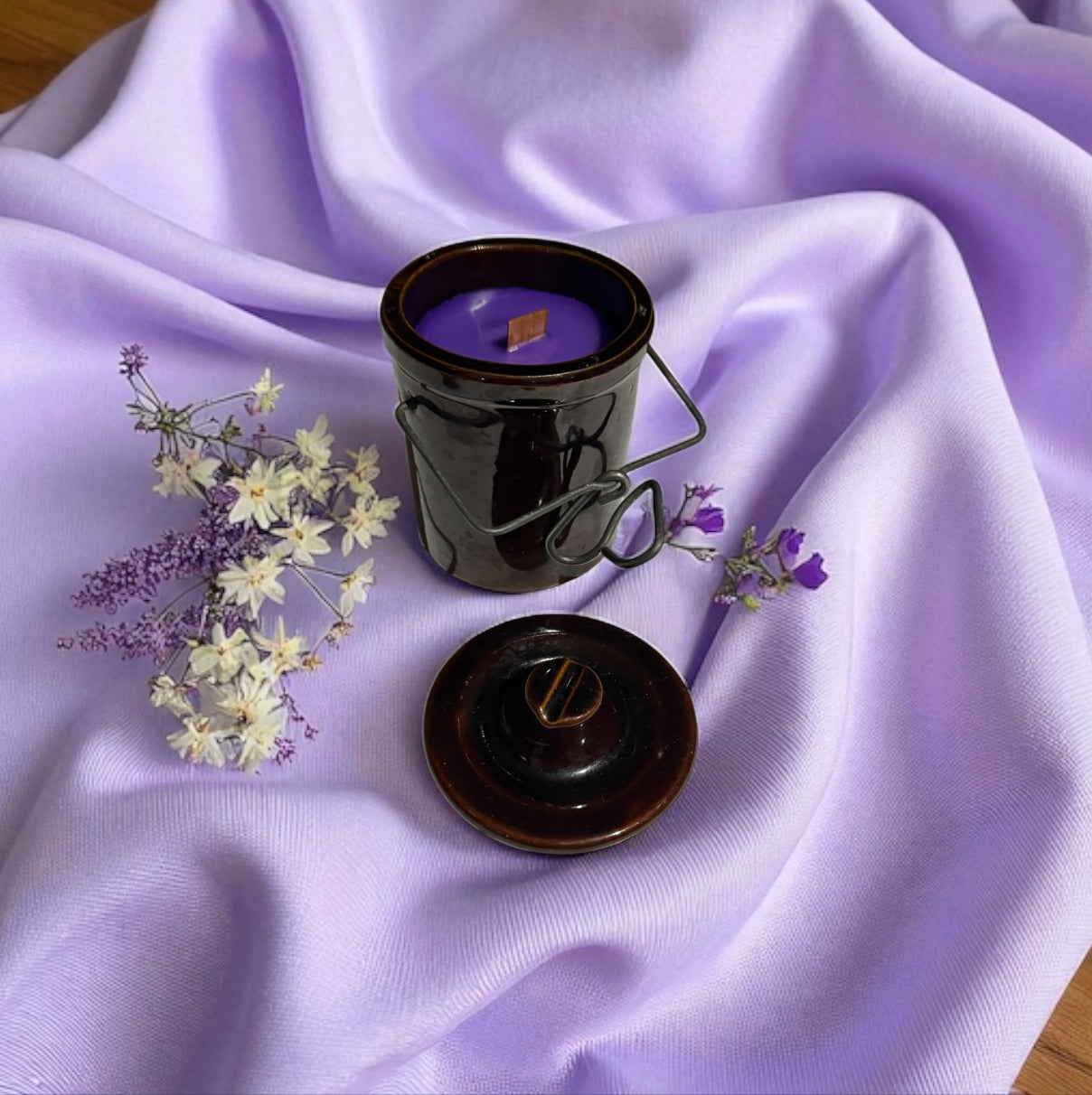 Violet Eclipse 8fl oz Repurposed Vintage Cheese Crock
