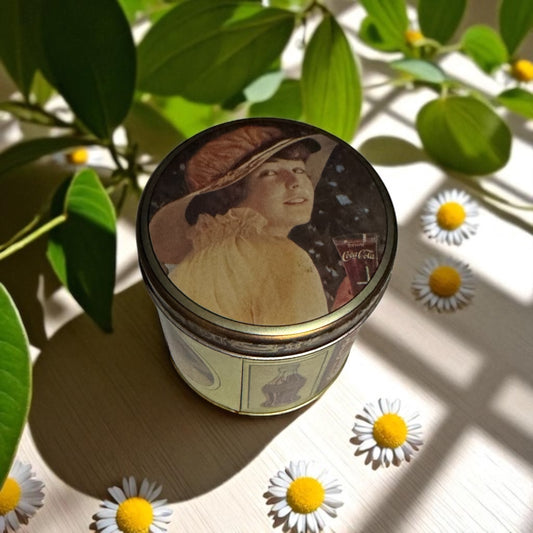 Honeysuckle Dreams Candle Repurposed Vintage Coke Tin 8fl oz