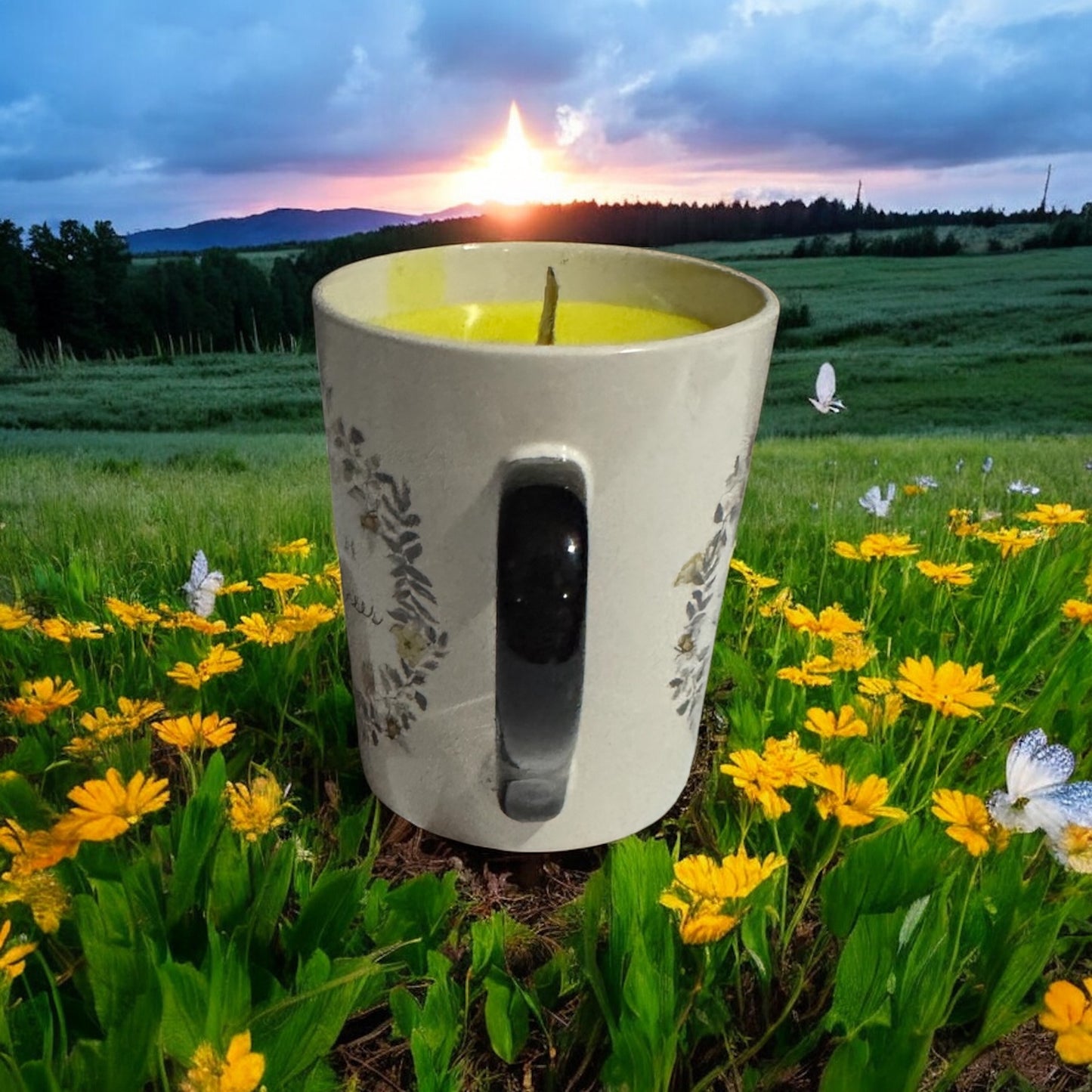 Lemon Spritz Repurposed Mug Candle 12fl oz