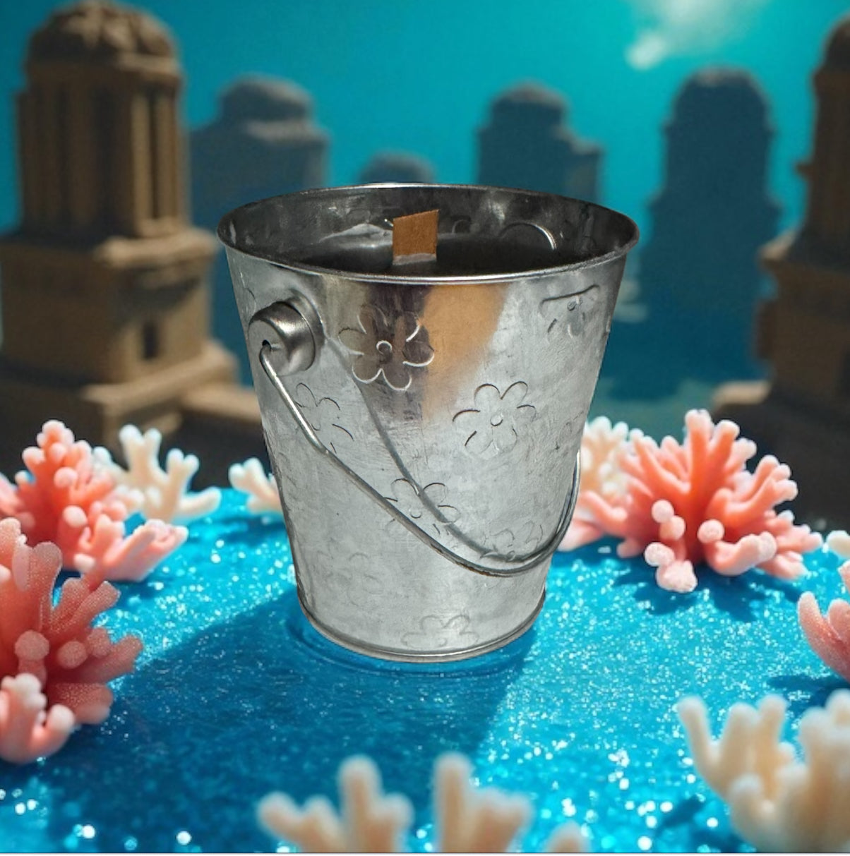 Atlantis 12fl oz Repurposed Flower Tin Vessel