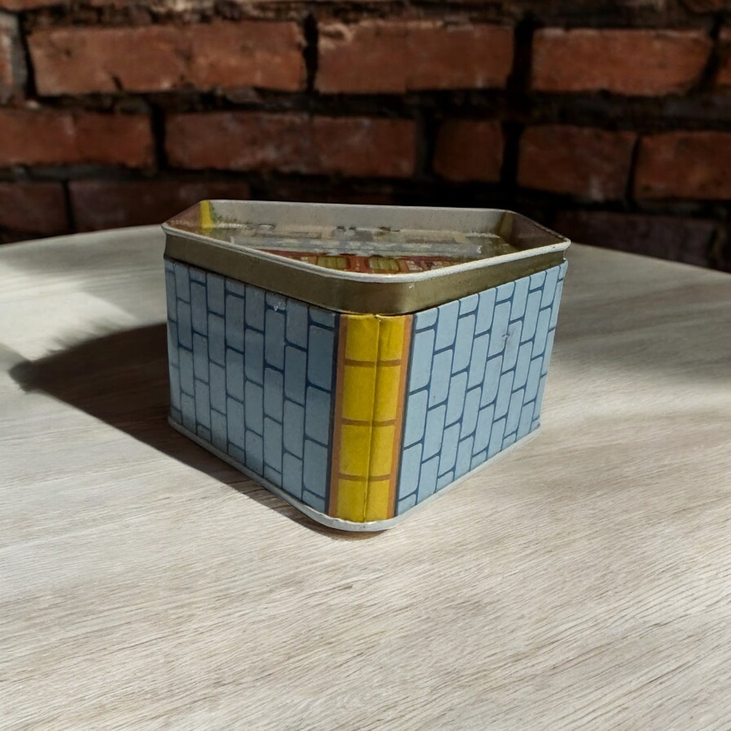 Parker Peach Candle 16fl oz Repurposed Vintage Toy Town Tin