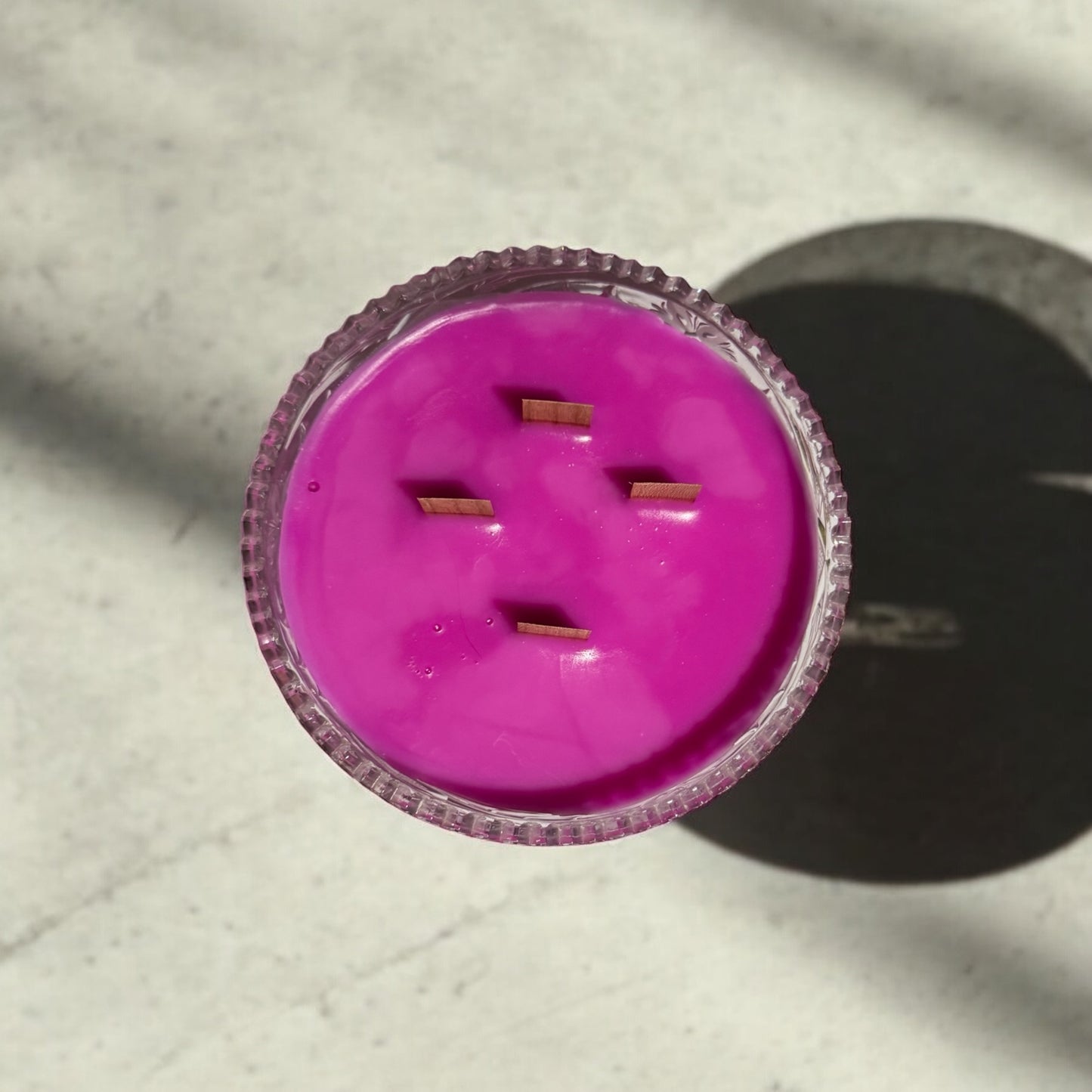 Lychee Blossoms Candle Repurposed Rare Vintage Dish 18fl oz