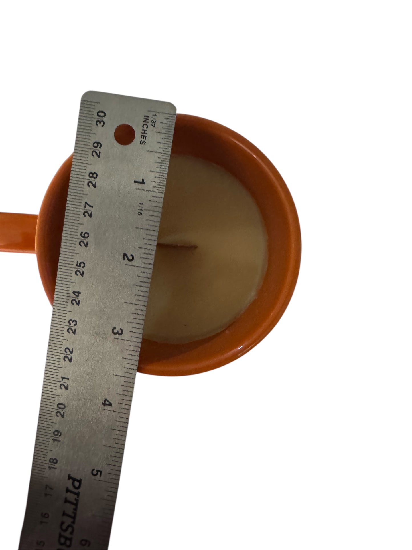 Handmade Beach Bum Scented Candle in Repurposed Be Fierce Orange Mug with Leopard Design, 12 fl oz