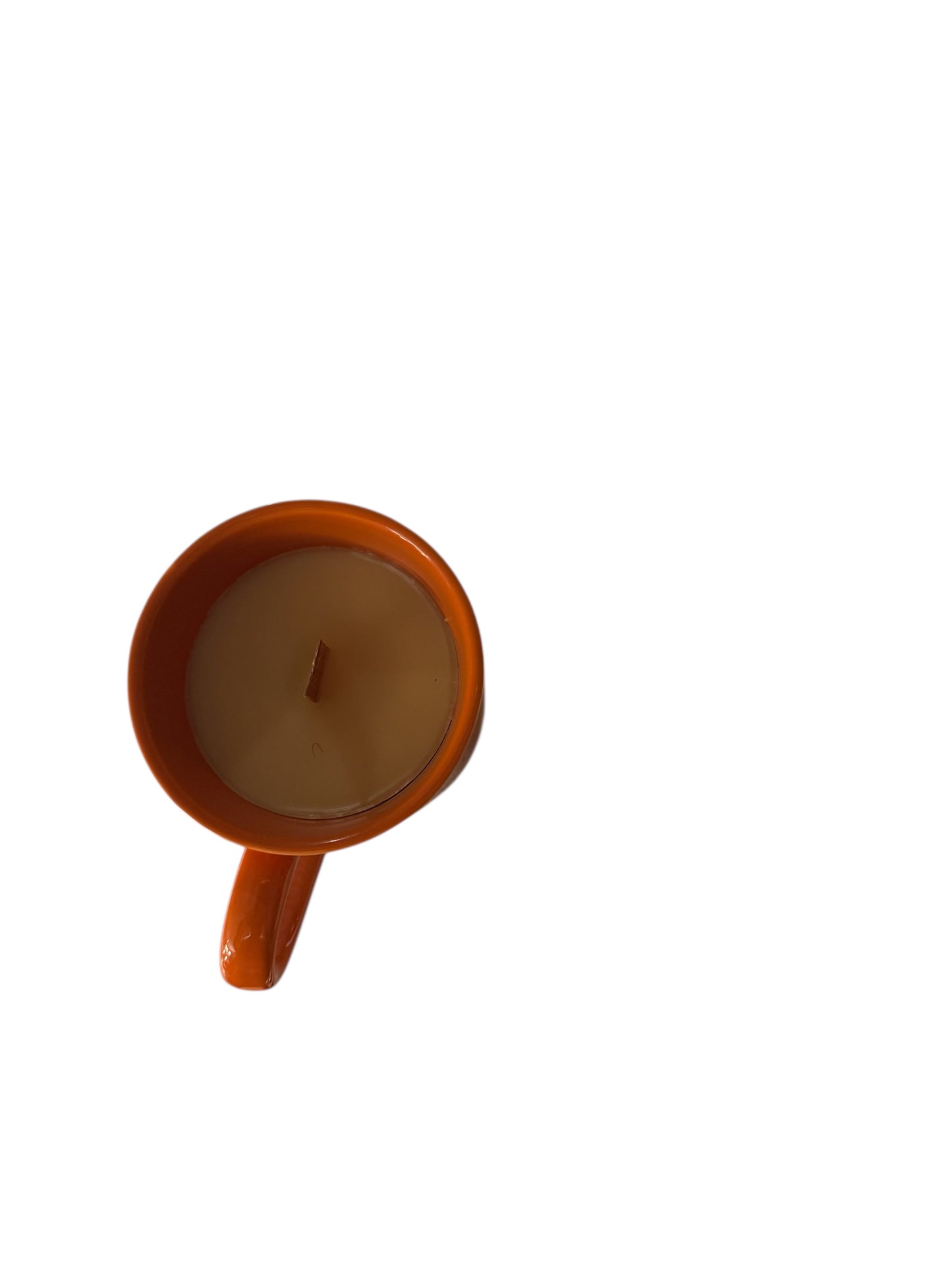 Handmade Beach Bum Scented Candle in Repurposed Be Fierce Orange Mug with Leopard Design, 12 fl oz