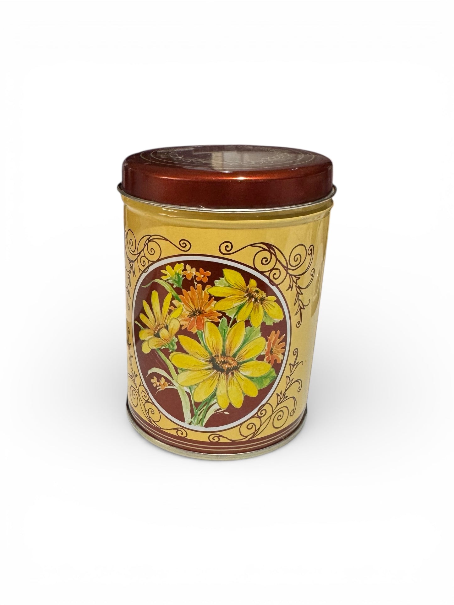 Handmade Cactus Flower & Jade Candle, Repurposed Vintage Floral Tin, 22 fl oz