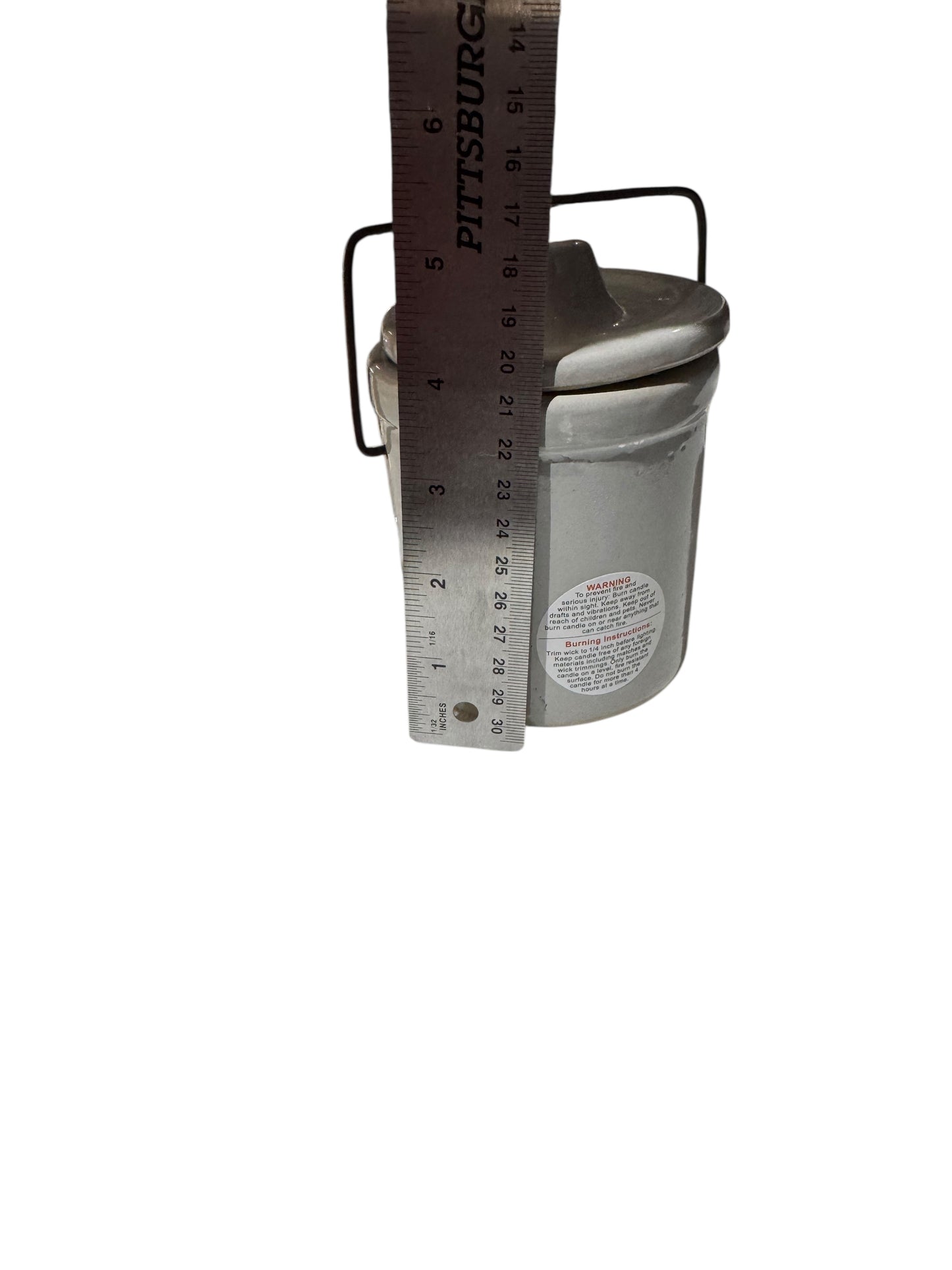 Bloomer Scents Handmade Cleopatra Candle, Vintage Stoneware Cheese Crock, Gray, 12 fl oz