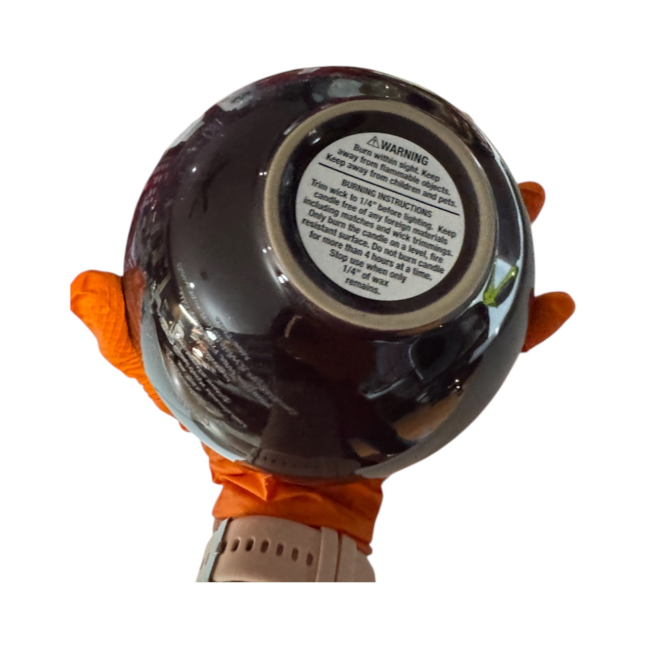 Bloomer Scents Handmade Cleopatra Candle, Repurposed Purple Ceramic Bowl, 18 fl oz