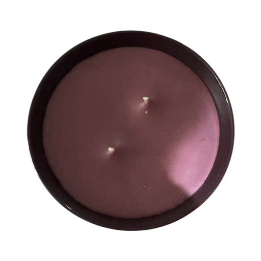 Bloomer Scents Handmade Cleopatra Candle, Repurposed Purple Ceramic Bowl, 18 fl oz