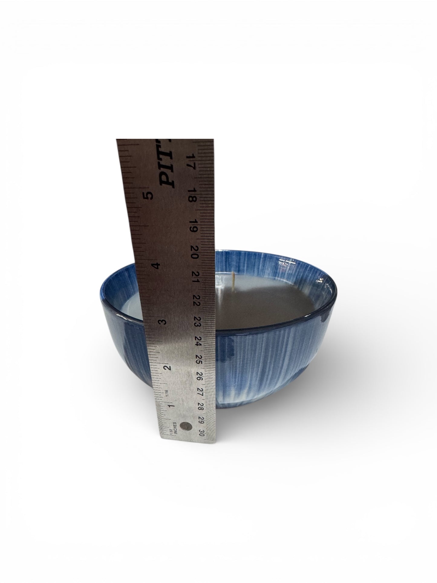 Bloomer Scents Handmade Cowboy Scented Candle, Blue Repurposed Bowl, 16 fl oz