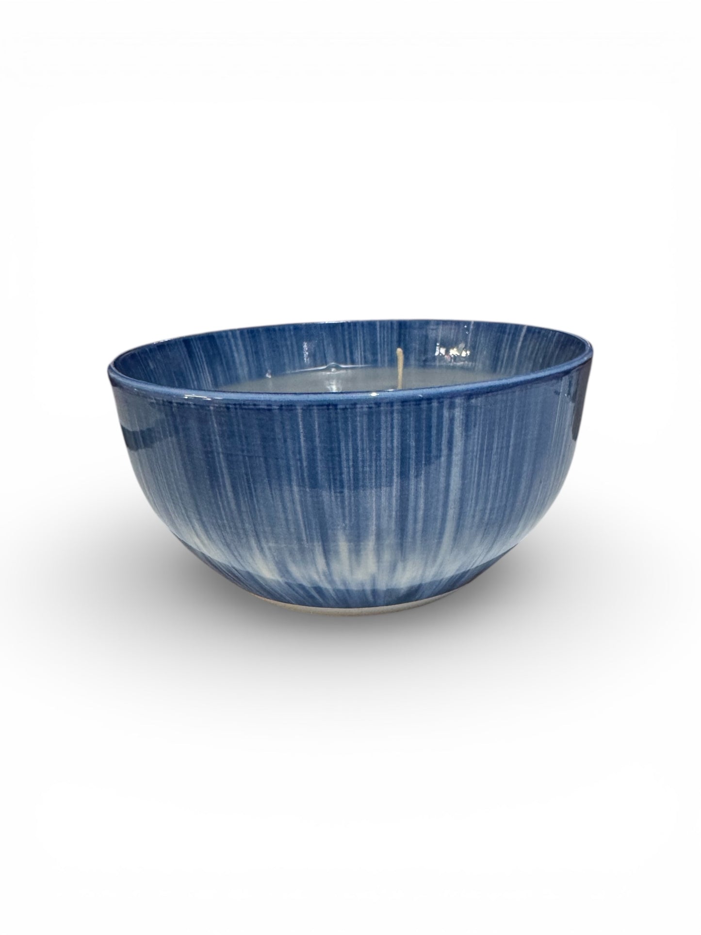 Bloomer Scents Handmade Cowboy Scented Candle, Blue Repurposed Bowl, 16 fl oz