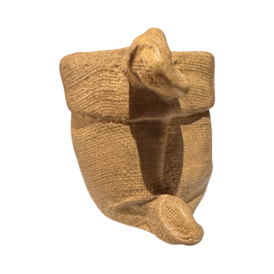 Bloomer Scents Winter Cranberry Scented Candle, Vintage Cow in Burlap Sack Ceramic Jar with Lid, 22 fl oz