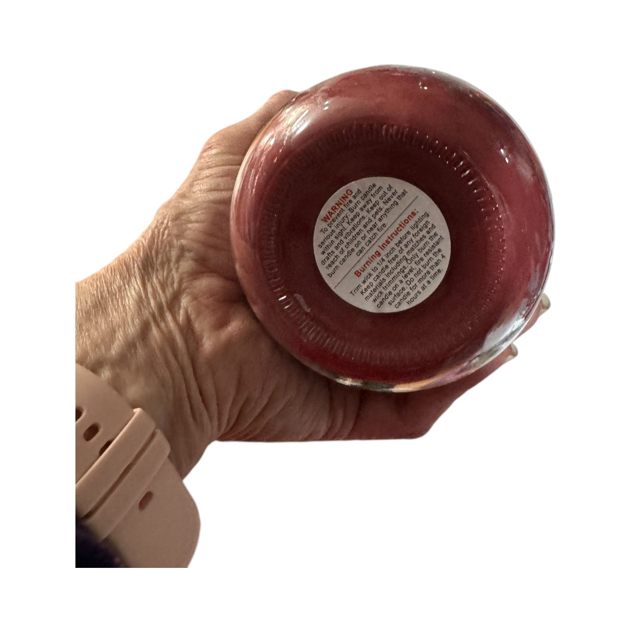 Handmade Winter Cranberry Candle, Repurposed Glass Jar with Silver Lid, 16 fl oz