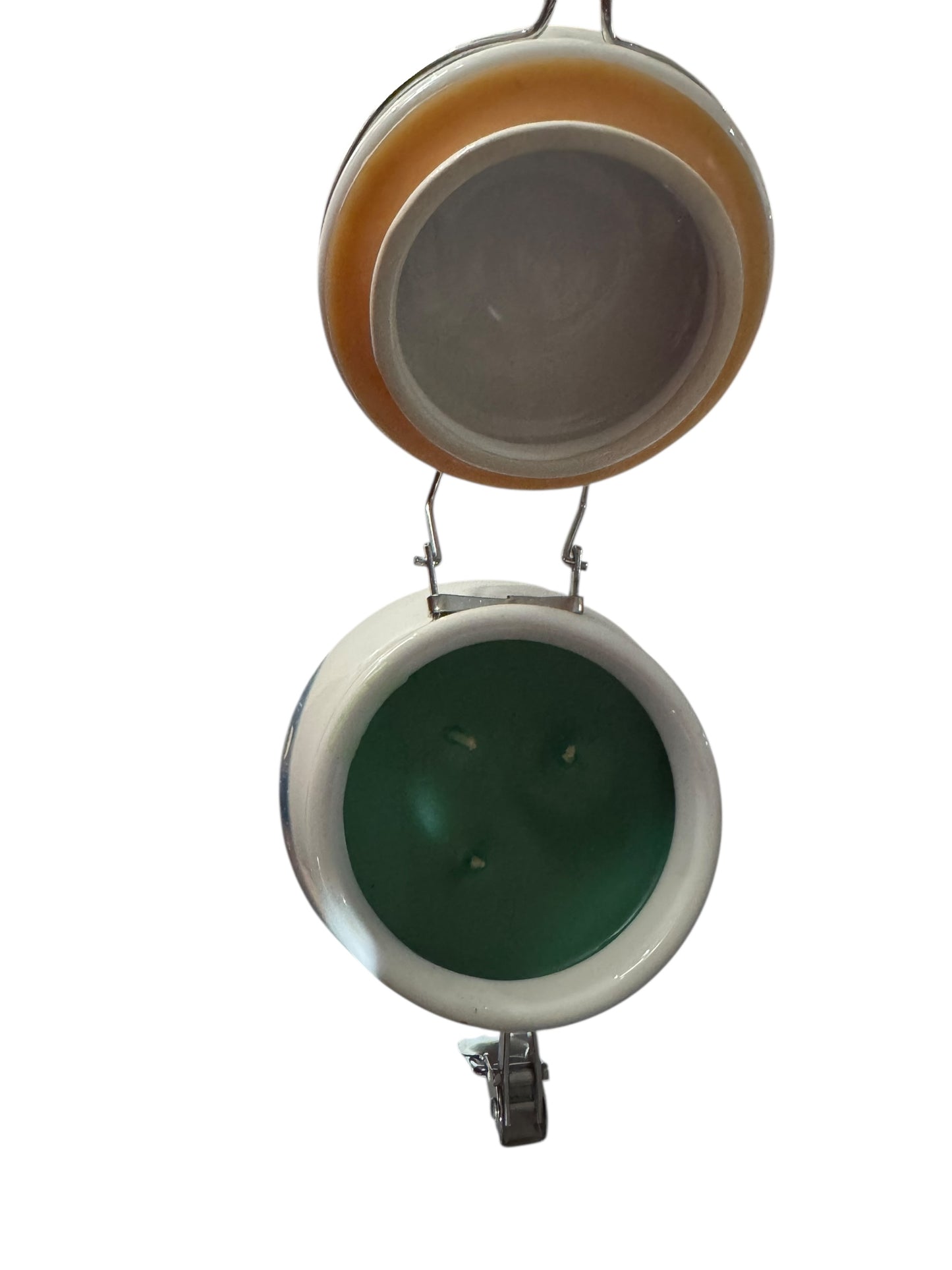 Handmade Fraser Fir Scented Candle in Repurposed Vintage Snowman Ceramic Canister, 22 fl oz