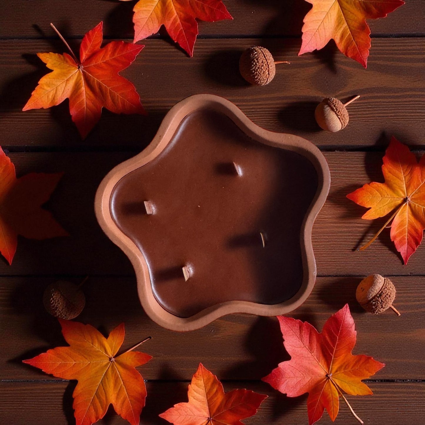 Harvest Moon Handmade Repurposed Candle, Pottery Planter Vessel, 18 fl oz