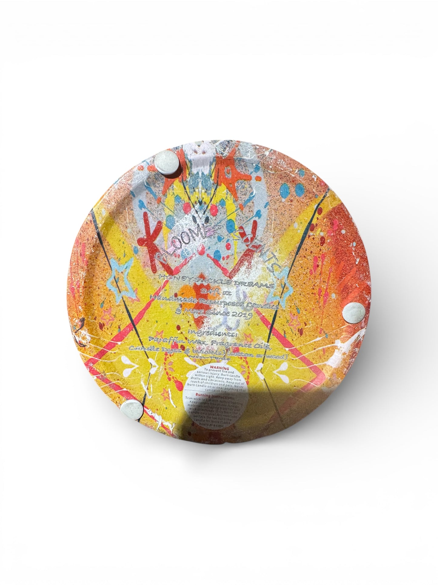 Handmade Honeysuckle Dreams Candle, 24 fl oz, Repurposed Art Deco Vase