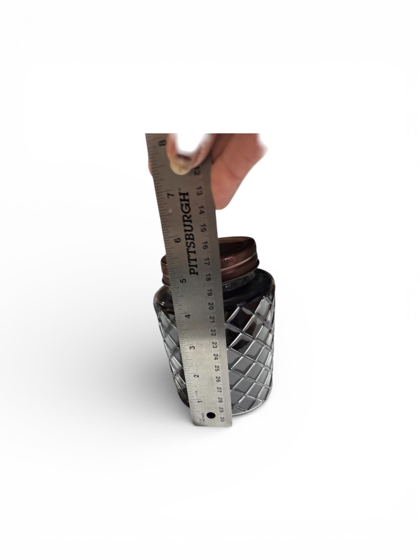 Handmade Honeysuckle Dreams Candle, 18 fl oz, Repurposed Canning Jar with Rose-Gold Lid