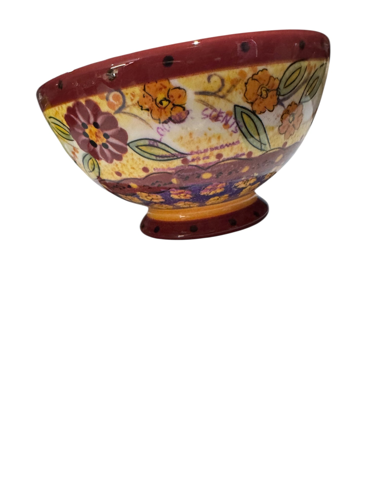 Handmade Honeysuckle Dreams Candle, 16 fl oz, Repurposed Vintage Deco Bowl