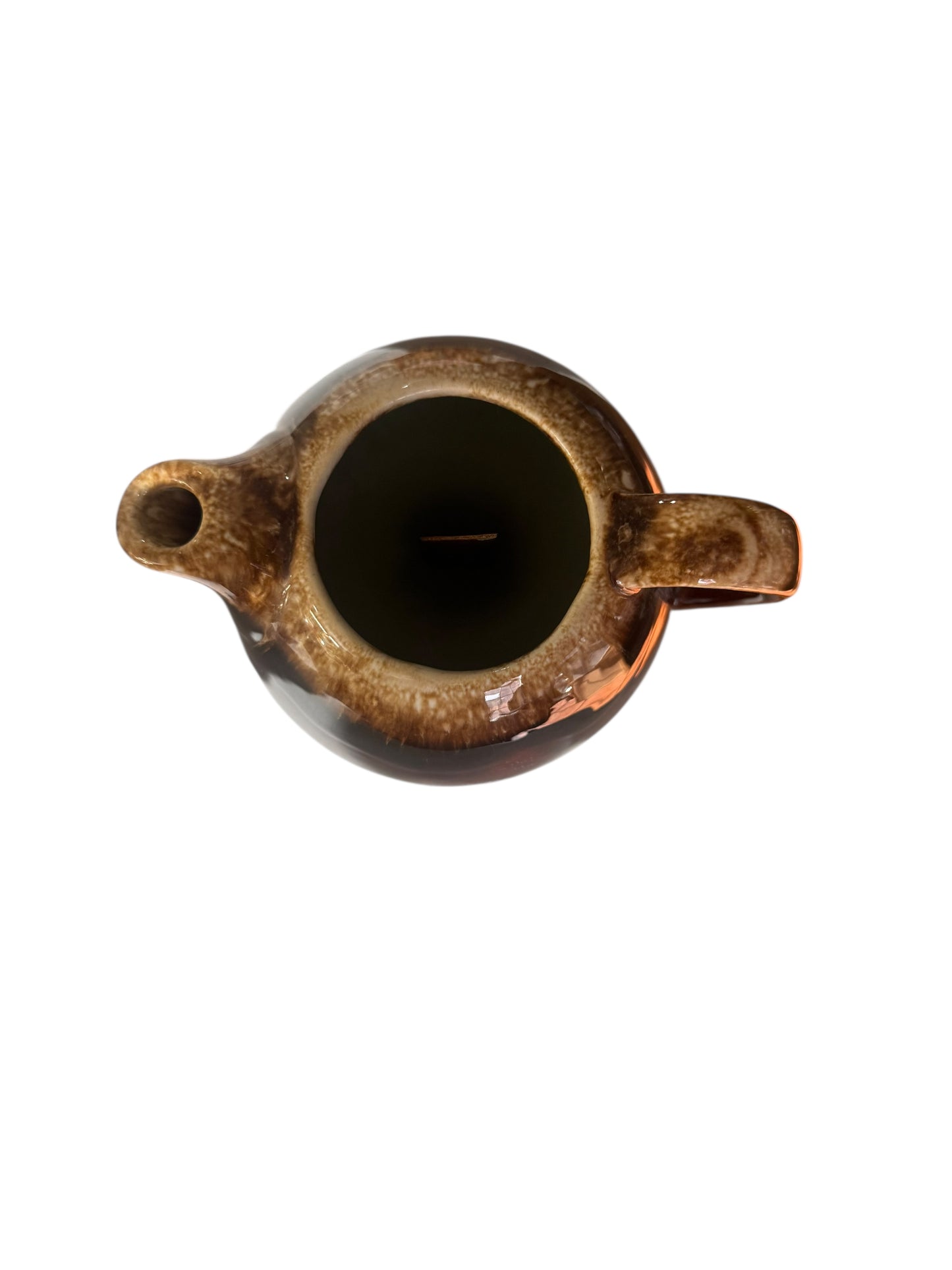 Bloomer Scents Handmade I Lava You Candle, Repurposed Vintage Stoneware Pottery Tea Pot, 16 fl oz