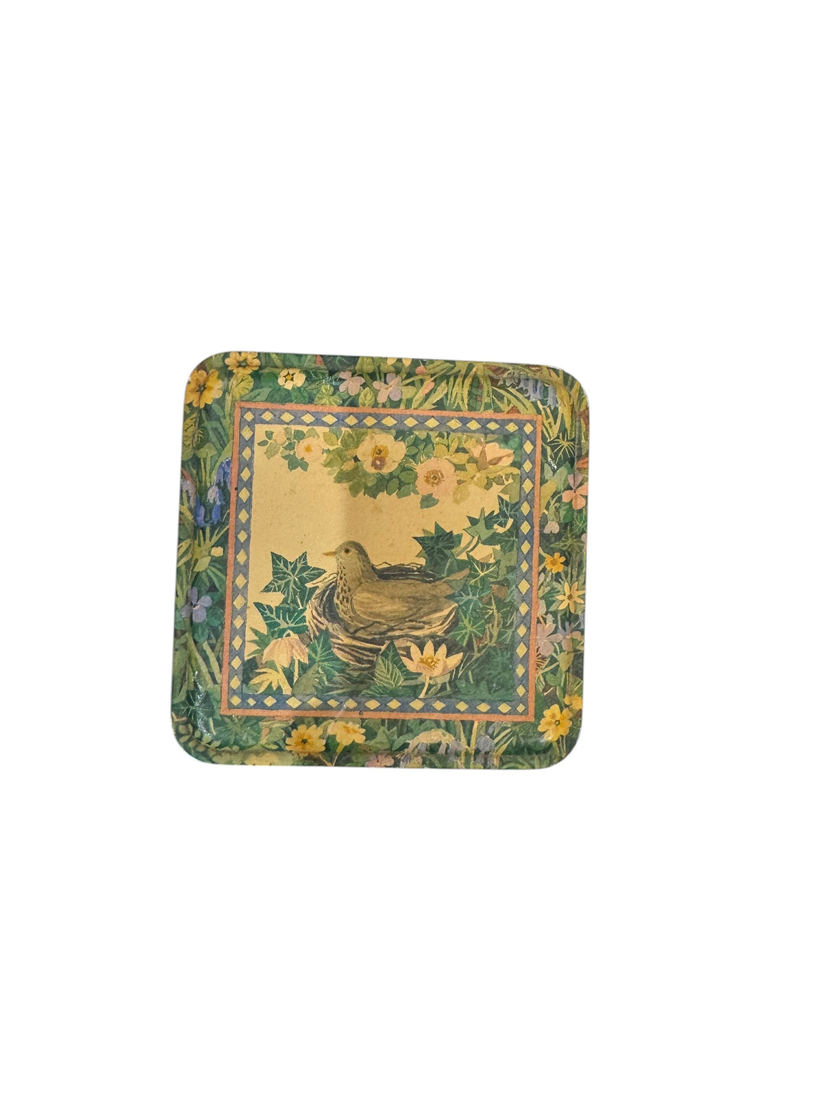 Handmade Island Escape Scented Candle in Vintage Bird Floral Tin, 4-Wick, 24 fl oz