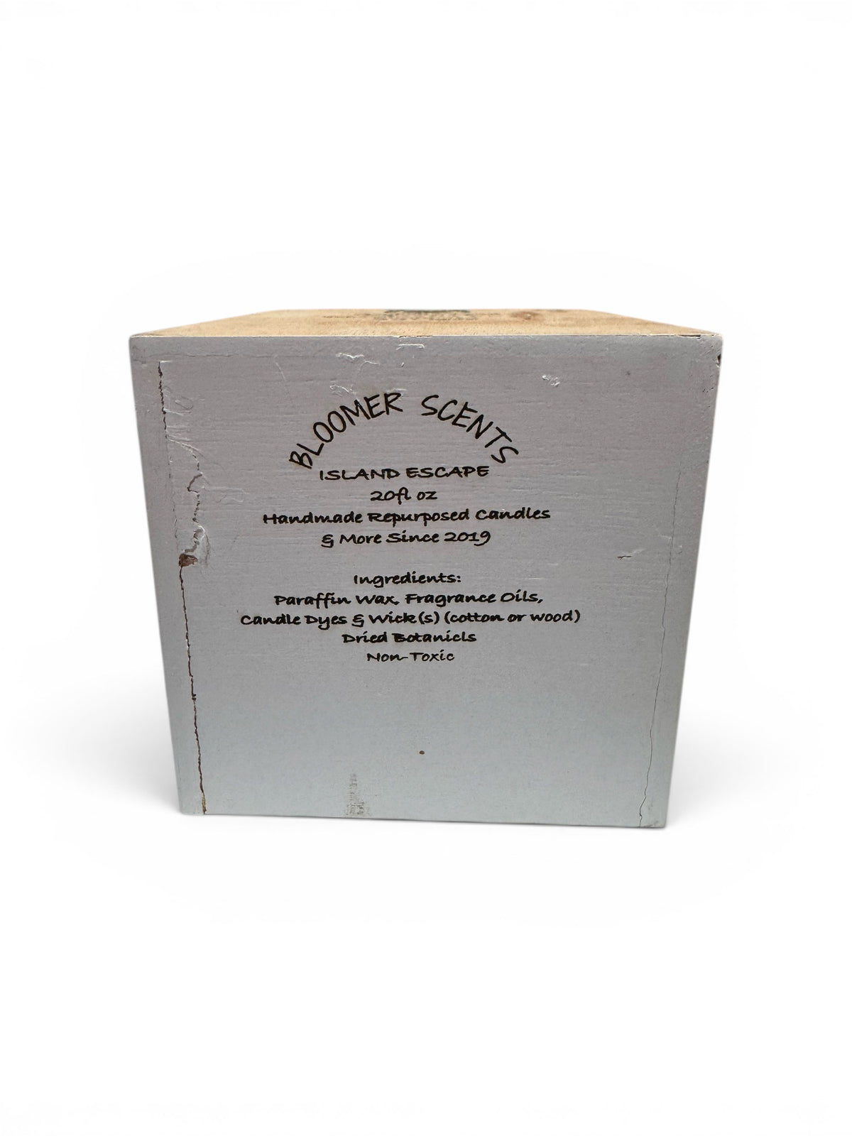 Island Escape Handmade Candle in Repurposed Wooden Cigar Box, 20 fl oz