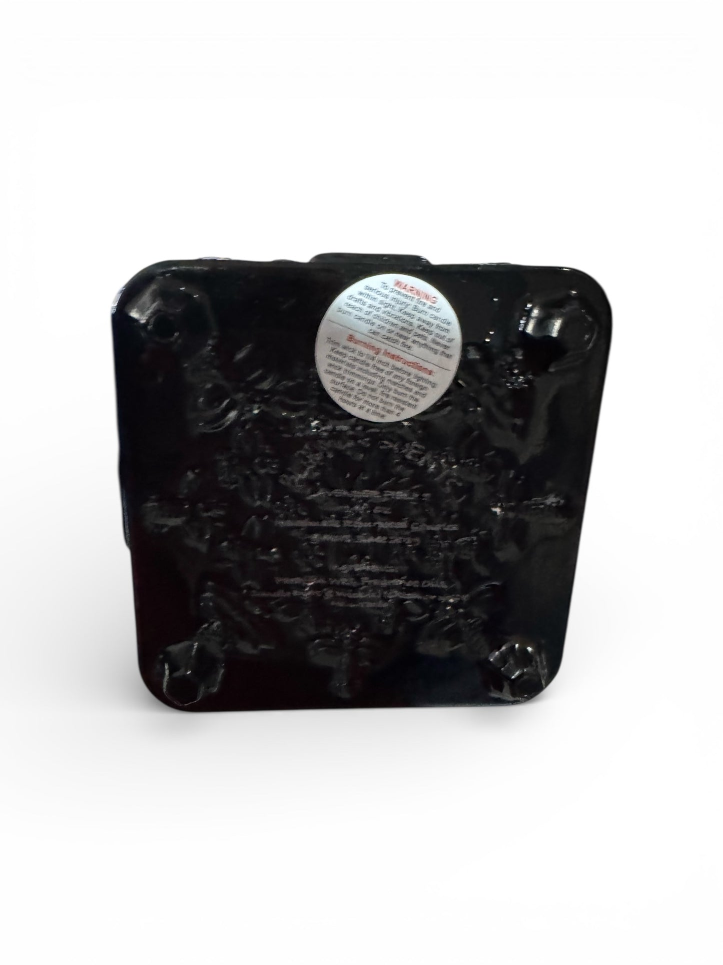 Bloomer Scents Handmade Lavender Fields Candle, Black Vintage Indiana Tiara Glass Footed Dish, 16 fl oz