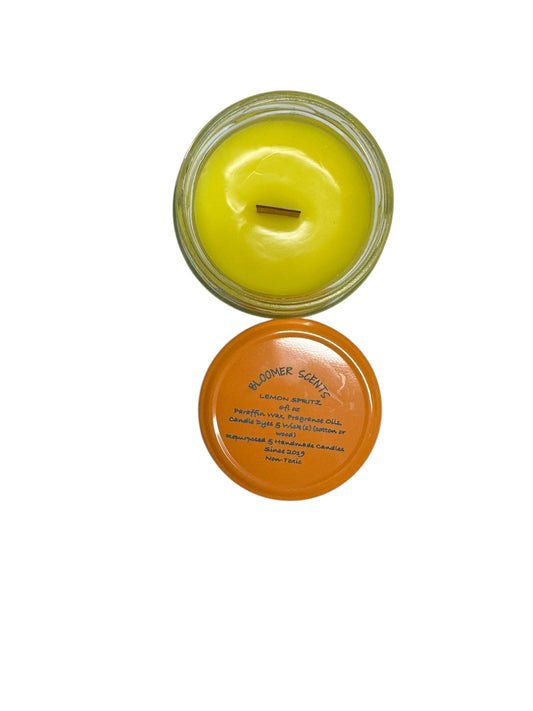 Little Spritz/Big Burst Candle Set Handmade by Bloomer Scents 6fl oz + 16fl oz Repurposed Canning Jars