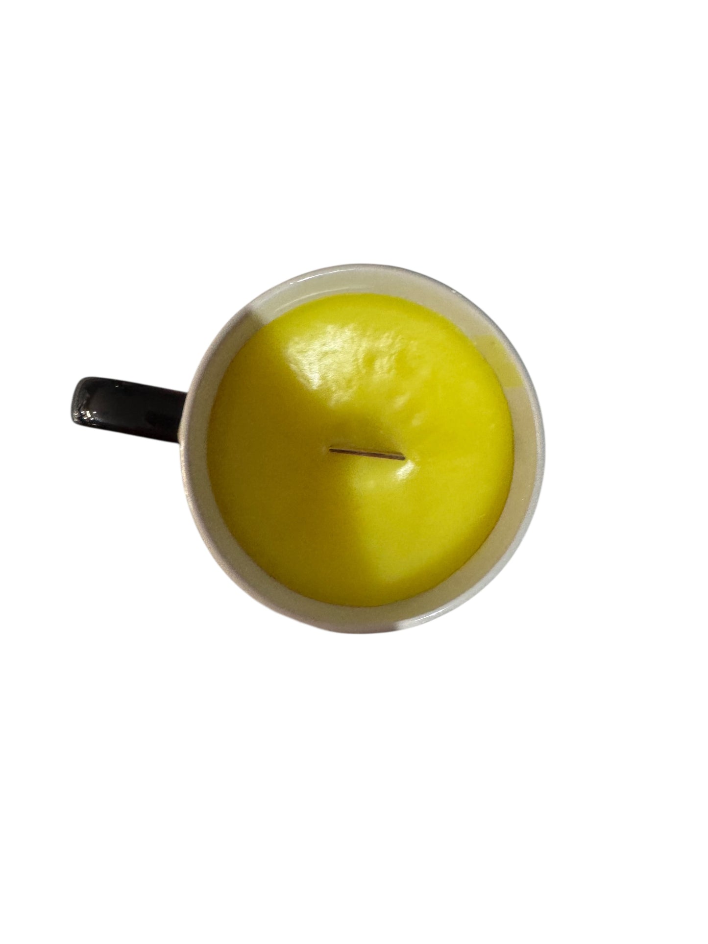Handmade Lemon Spritz Candle, Repurposed Bee's Knees Mug, Wood Wick, 14 fl oz