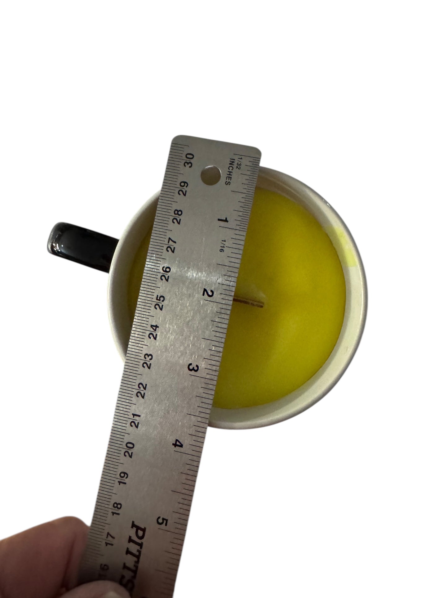 Handmade Lemon Spritz Candle, Repurposed Bee's Knees Mug, Wood Wick, 14 fl oz