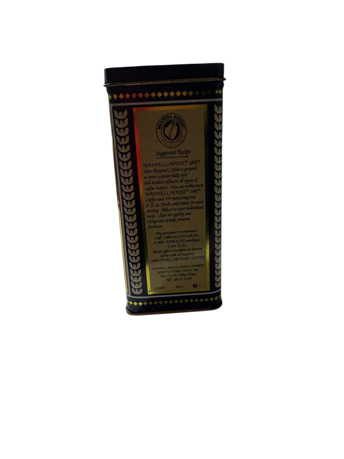 Handmade Candle in Repurposed Vintage 1892 Tin, Linen & Lace Scent, 30 fl oz