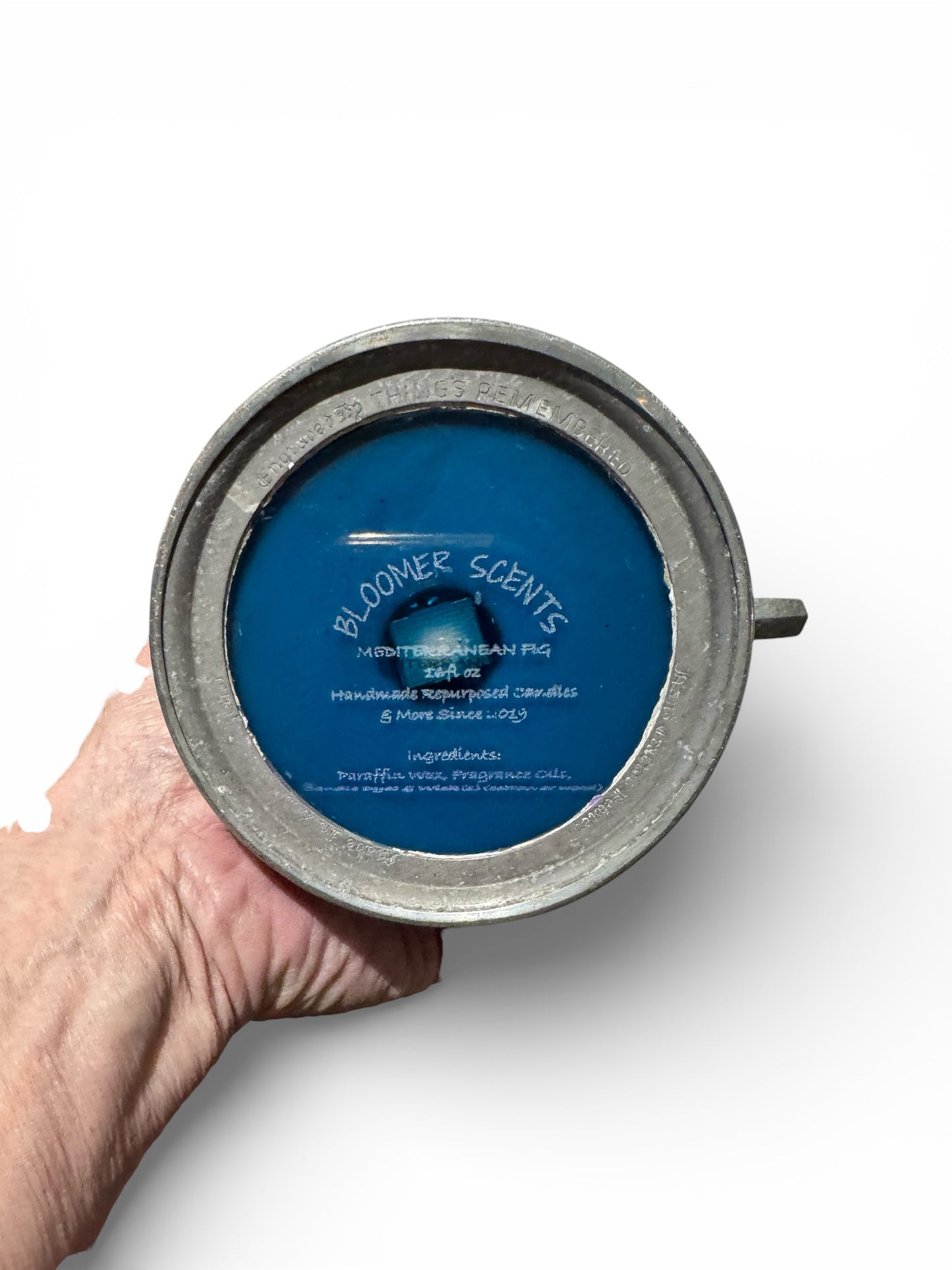 Handmade Mediterranean Fig Candle, 16 fl oz, Vintage Repurposed Stein