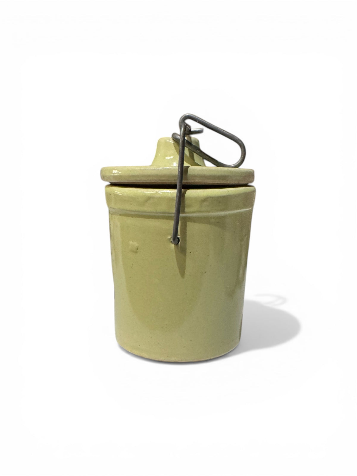 Handmade Majestic Mint Scented Candle in Repurposed Vintage Green Ceramic Cheese Crock, 12 fl oz