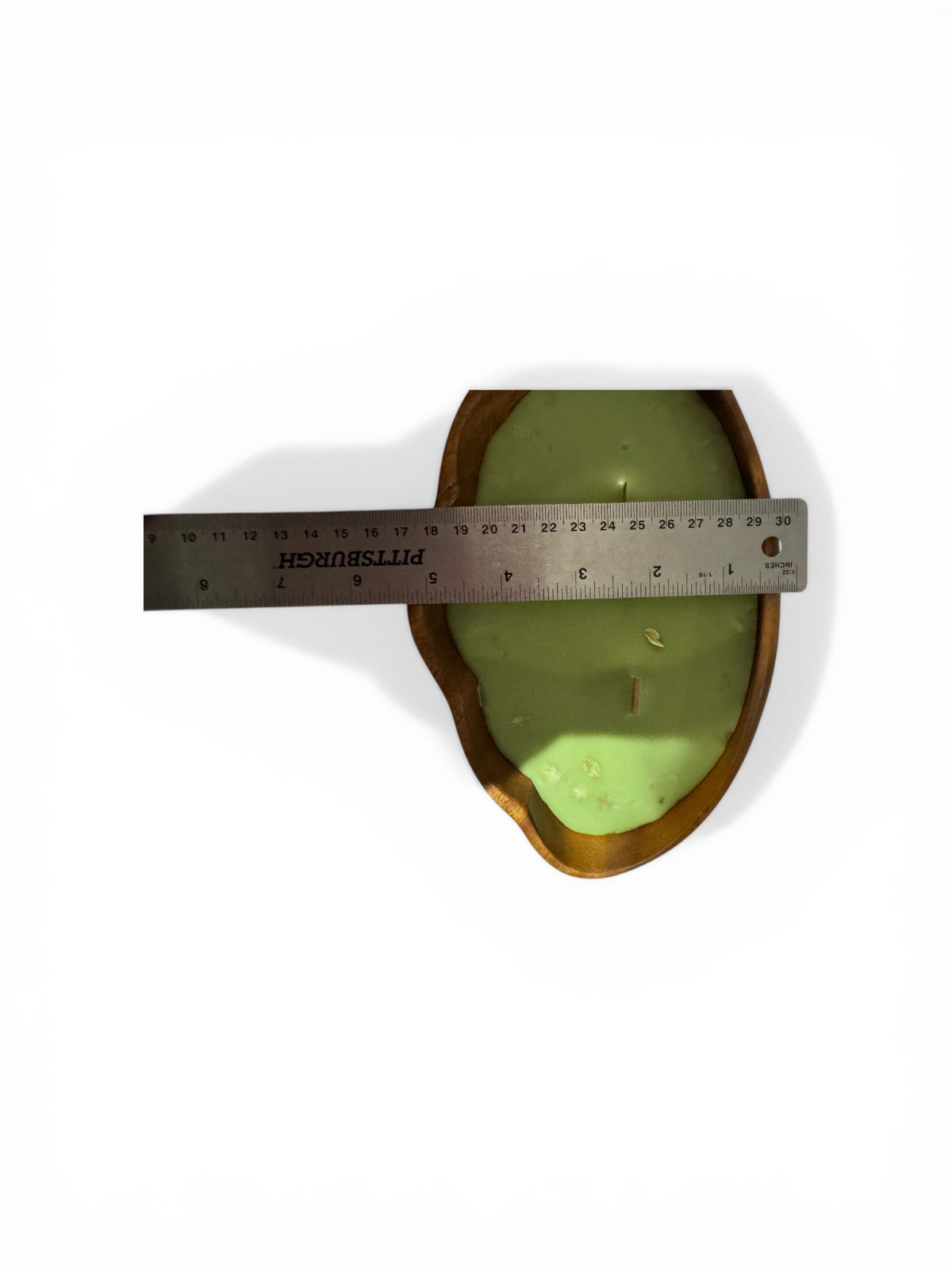 Majestic Mint Handmade Candle in Repurposed Vintage Wood Bowl, Green, 10 fl oz
